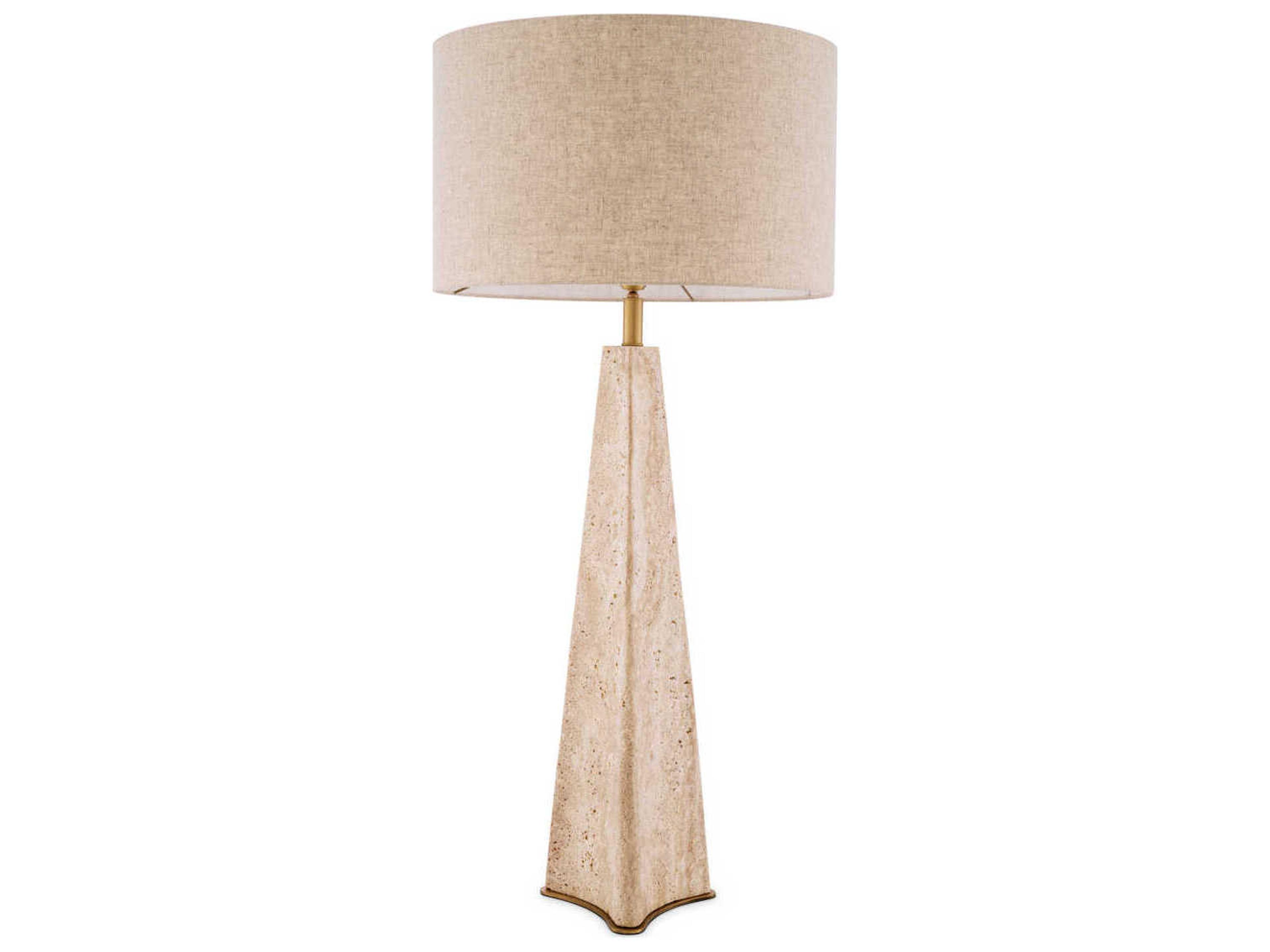 Eichholtz Benson Travertine Incl Shade Table Lamp