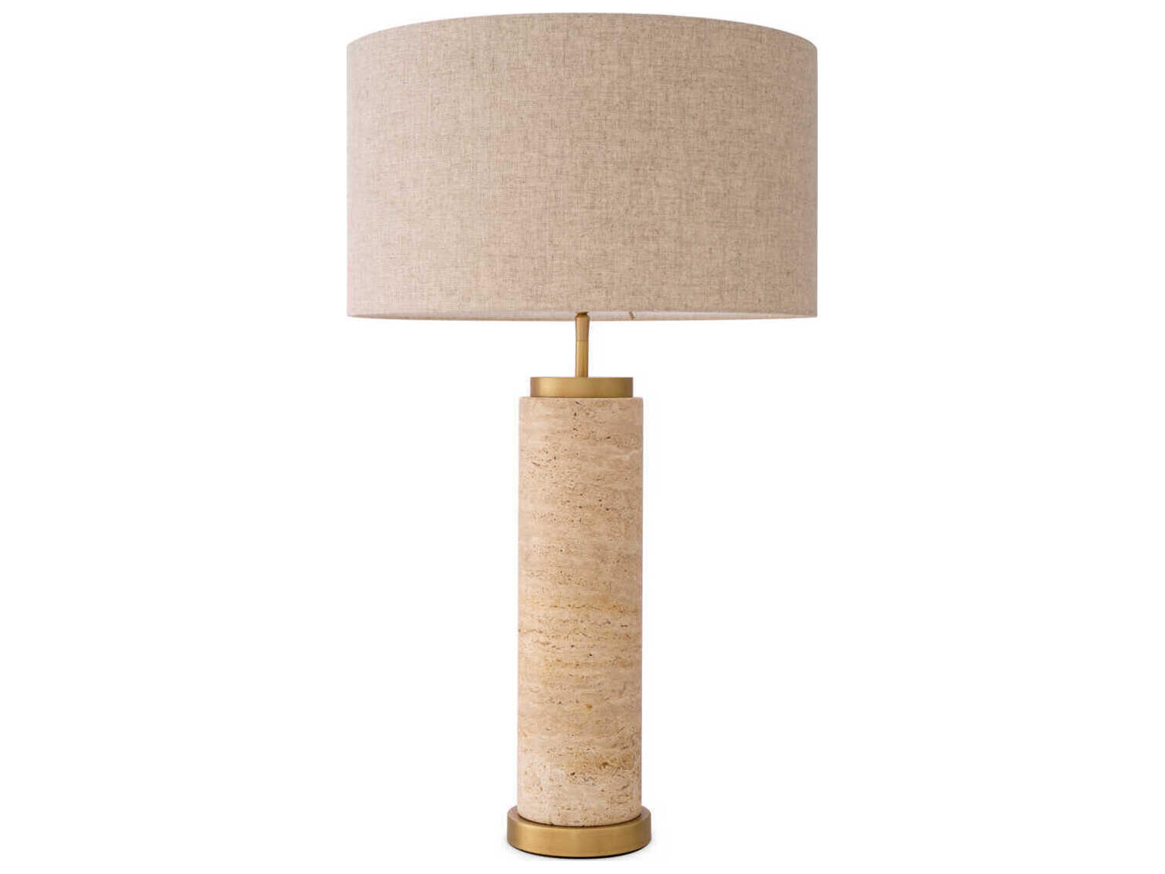 Eichholtz Lxry Travertine Incl Shade Table Lamp