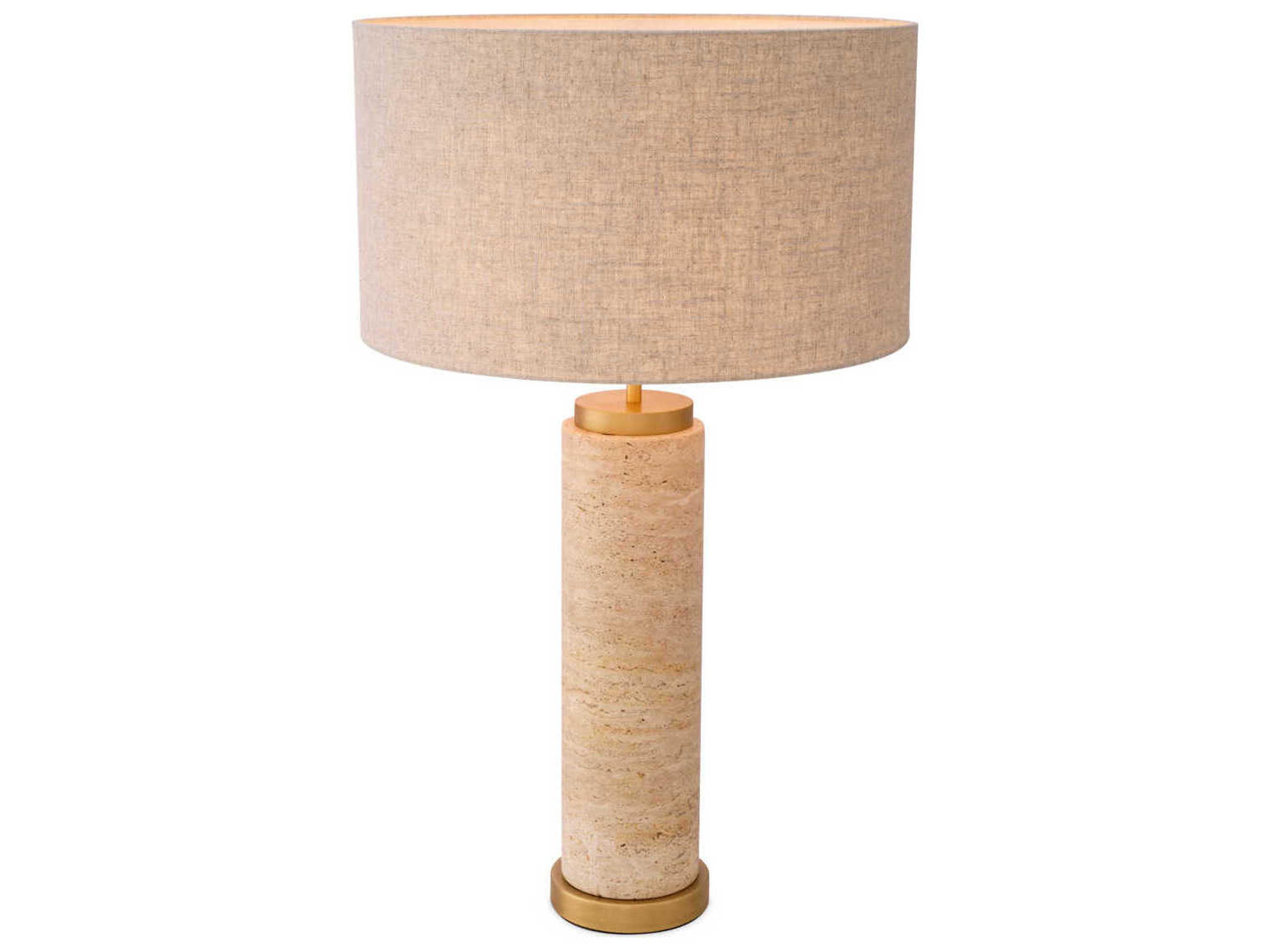 Eichholtz Lxry Travertine Incl Shade Table Lamp