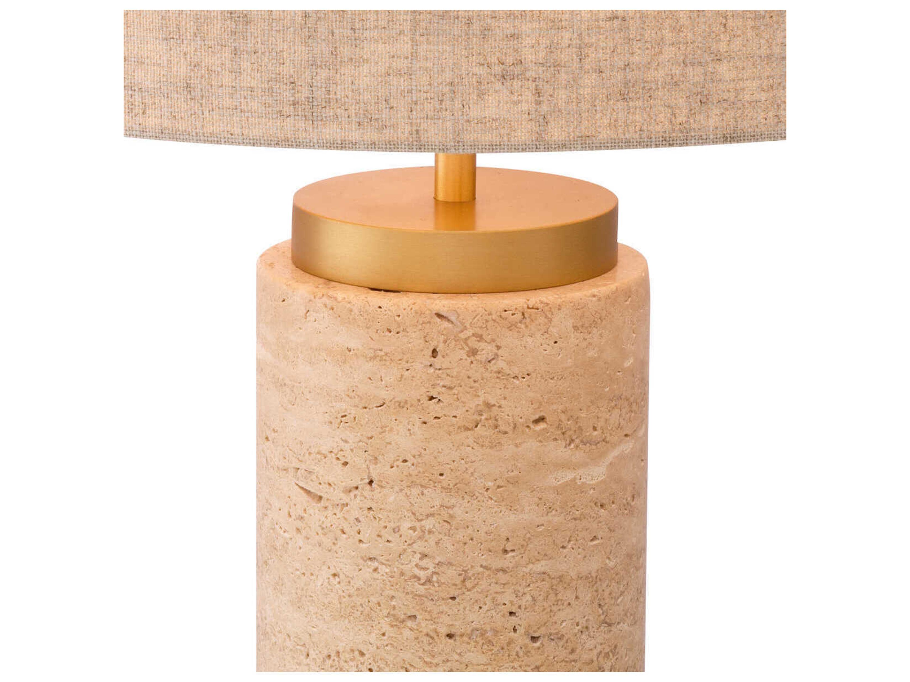 Eichholtz Lxry Travertine Incl Shade Table Lamp