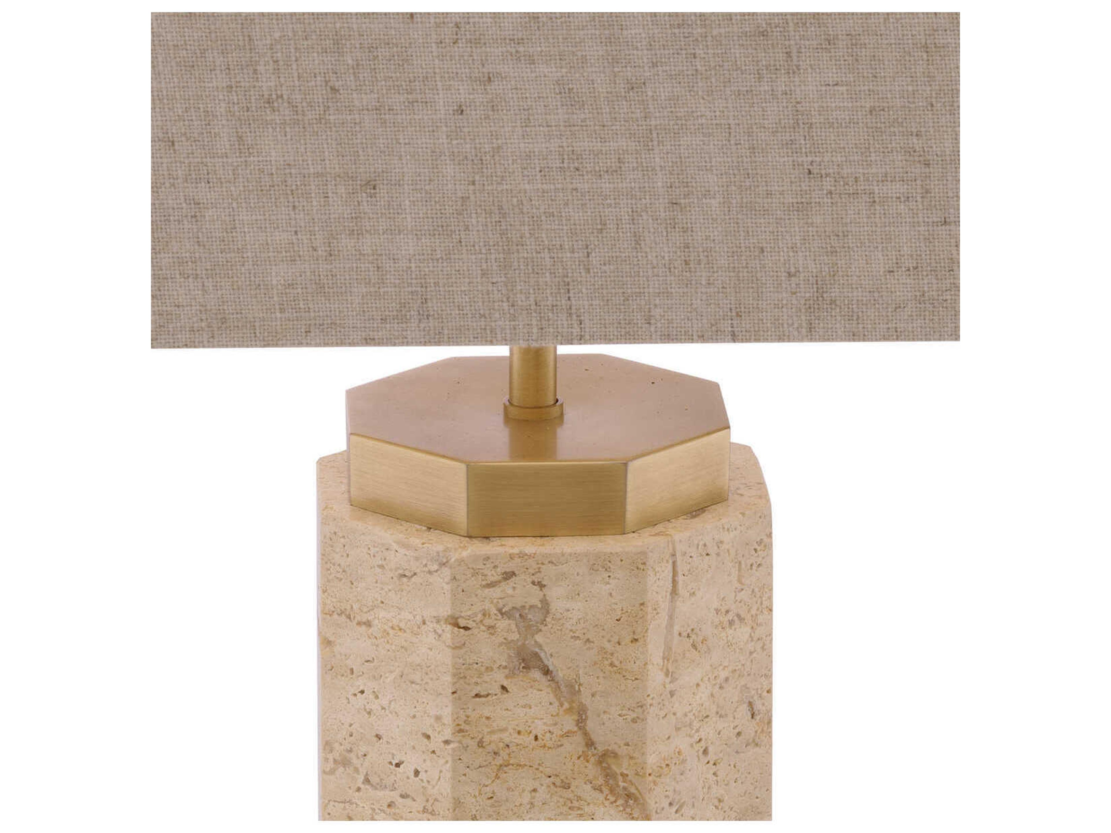 Eichholtz Newman Travertine Incl Shade Table Lamp