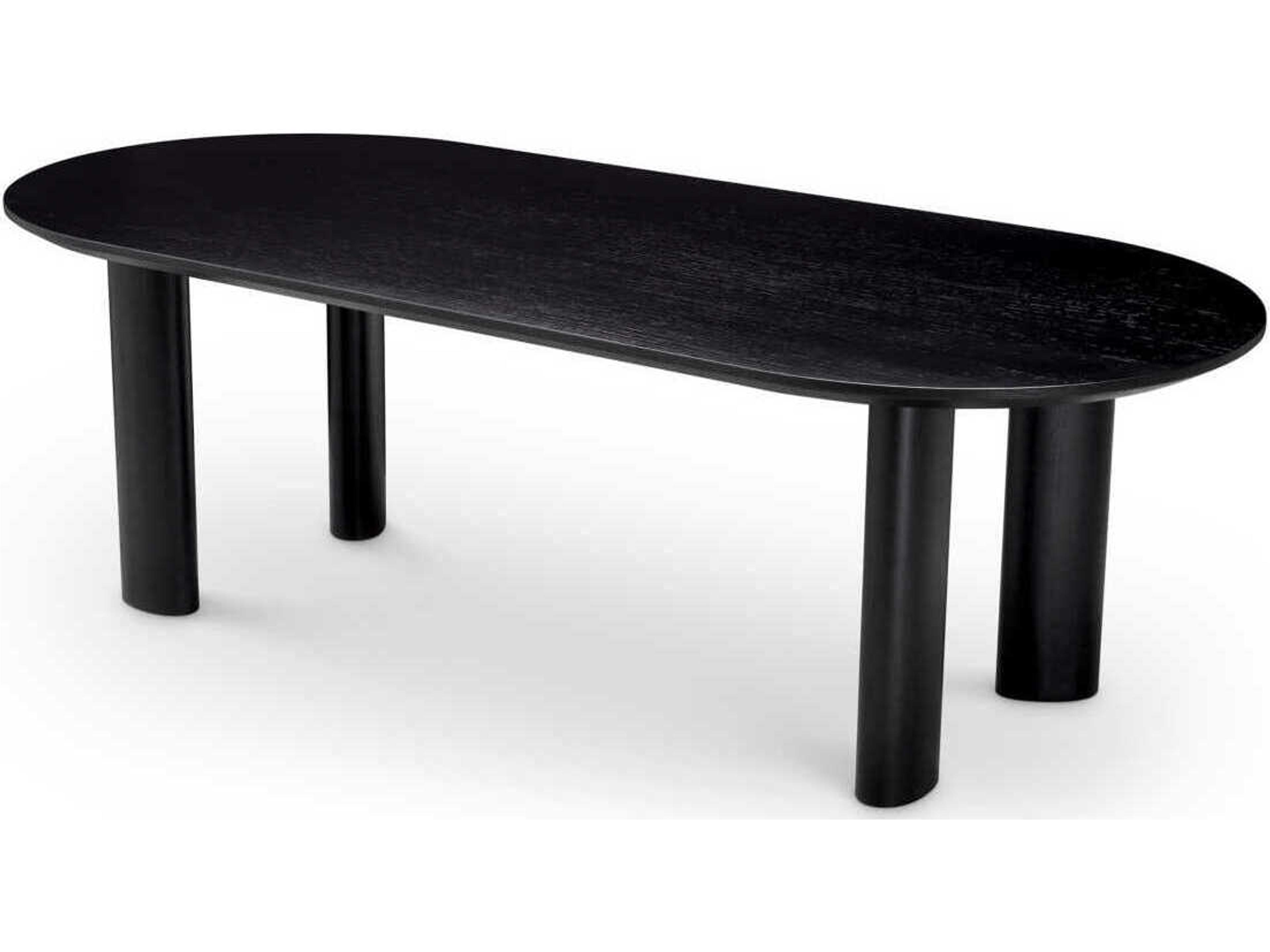 Mogador S Black Veneer Dining Table