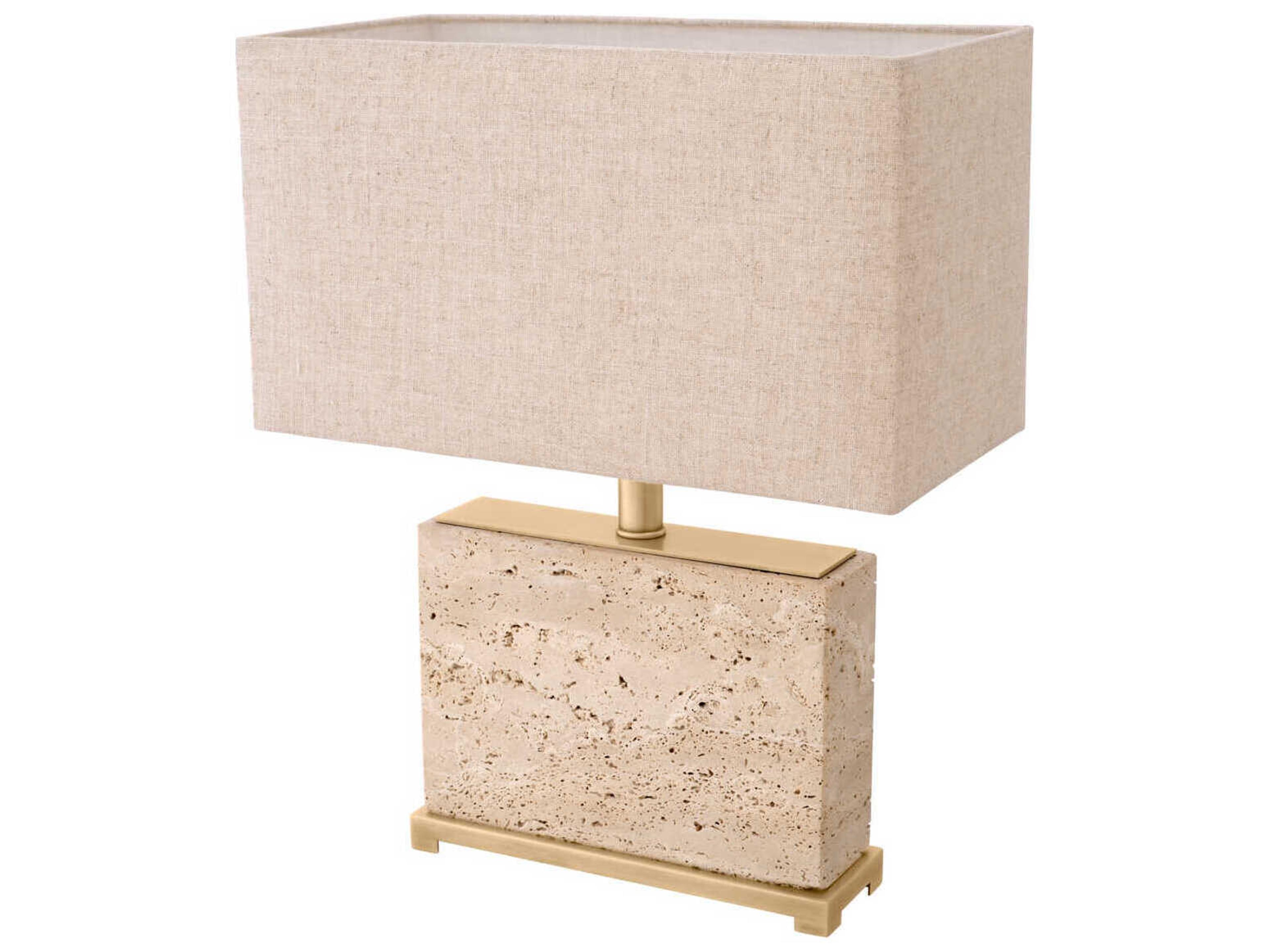Eichholtz Newton S Travertine Incl Shade Table Lamp