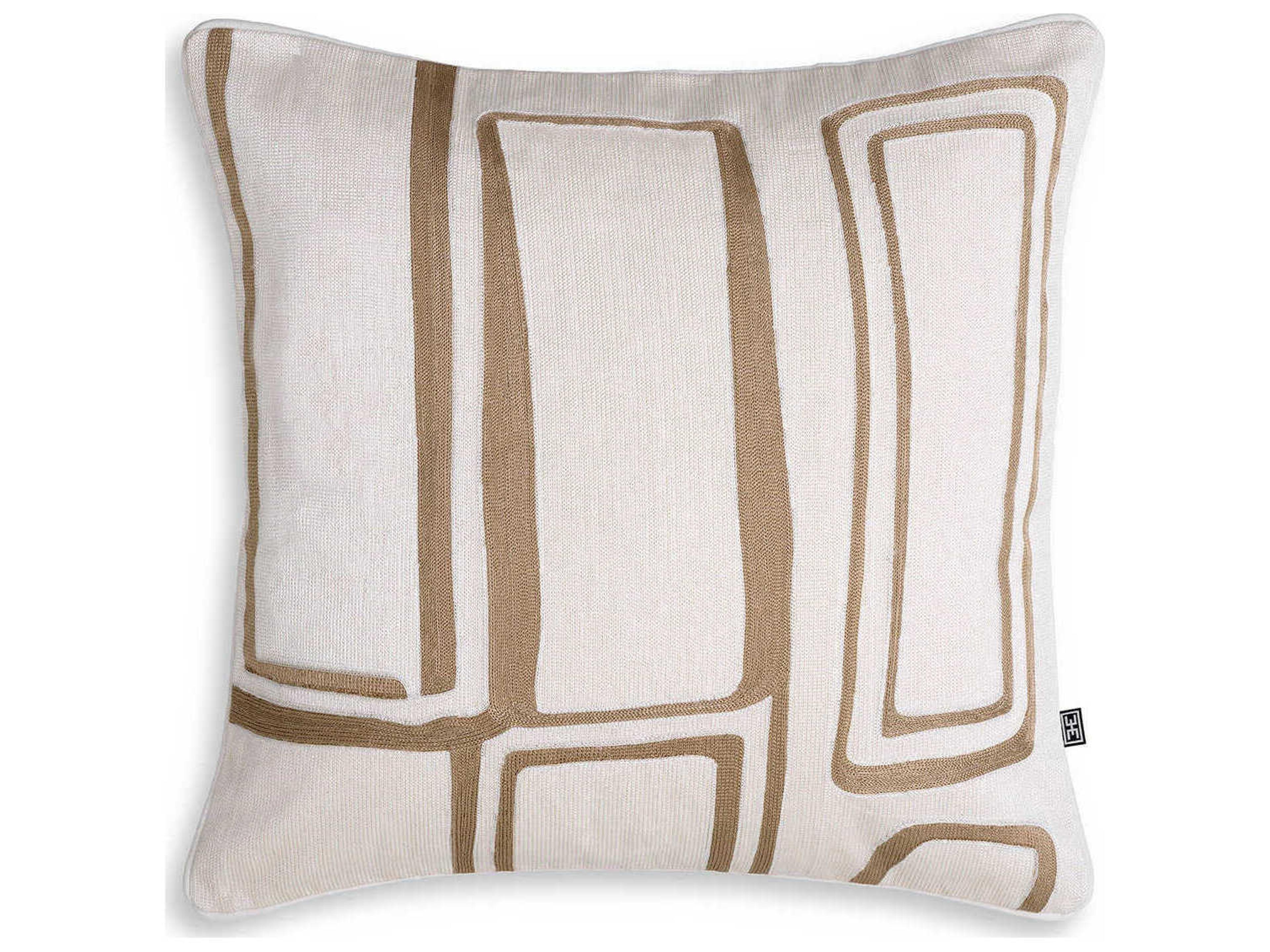 Ribeira Cushion White and Beige Decorative Pillow