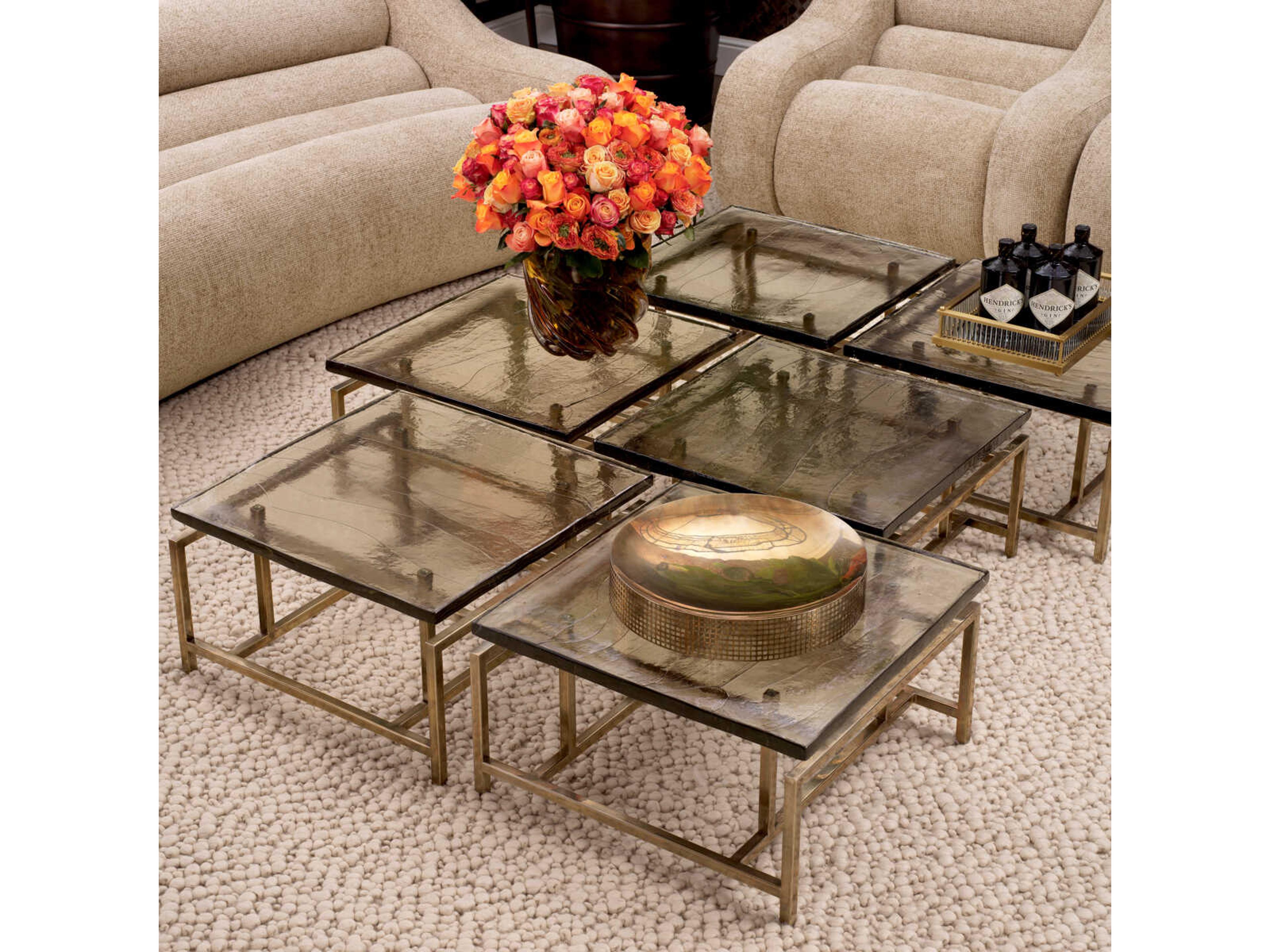 Eichholtz Schlumberg Vintage Brass Coffee Table