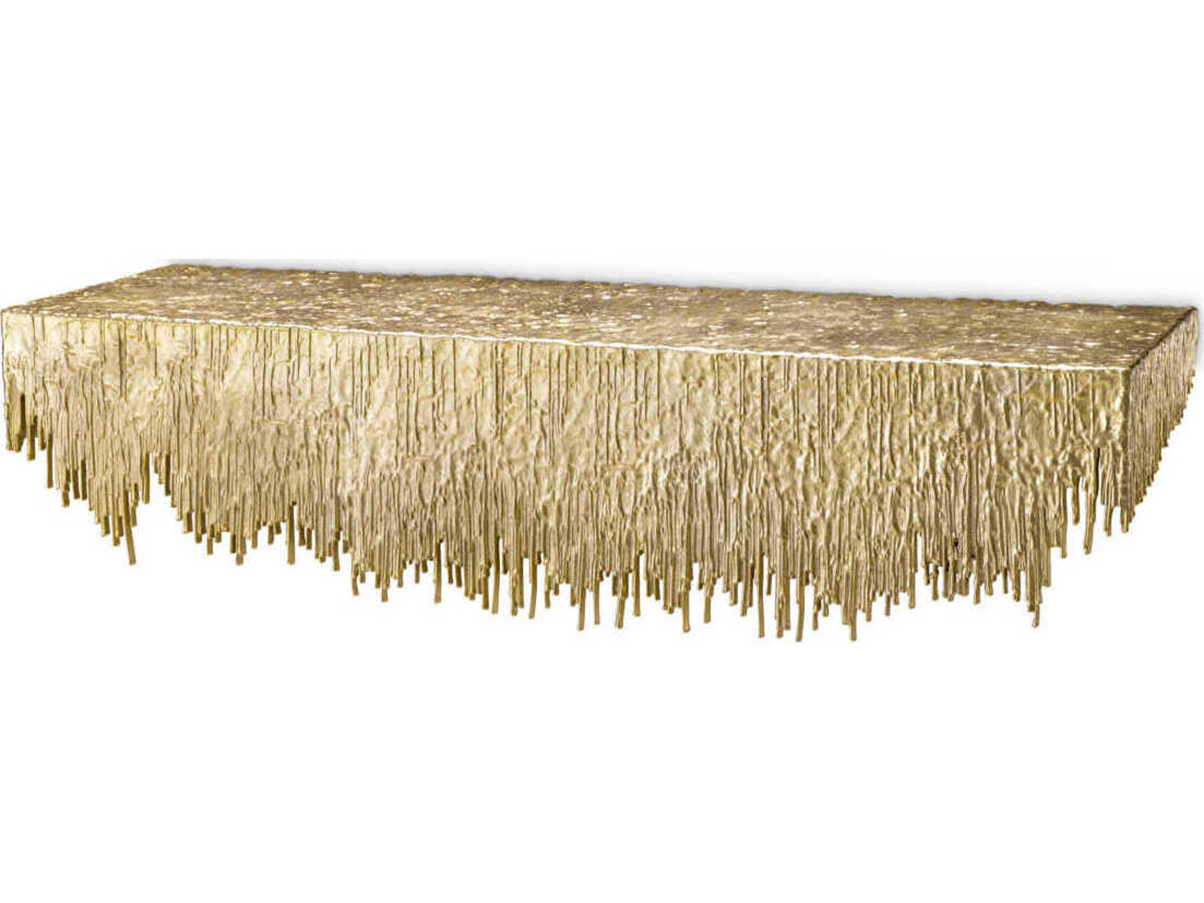 Grove Wall Console Table Gold Finish