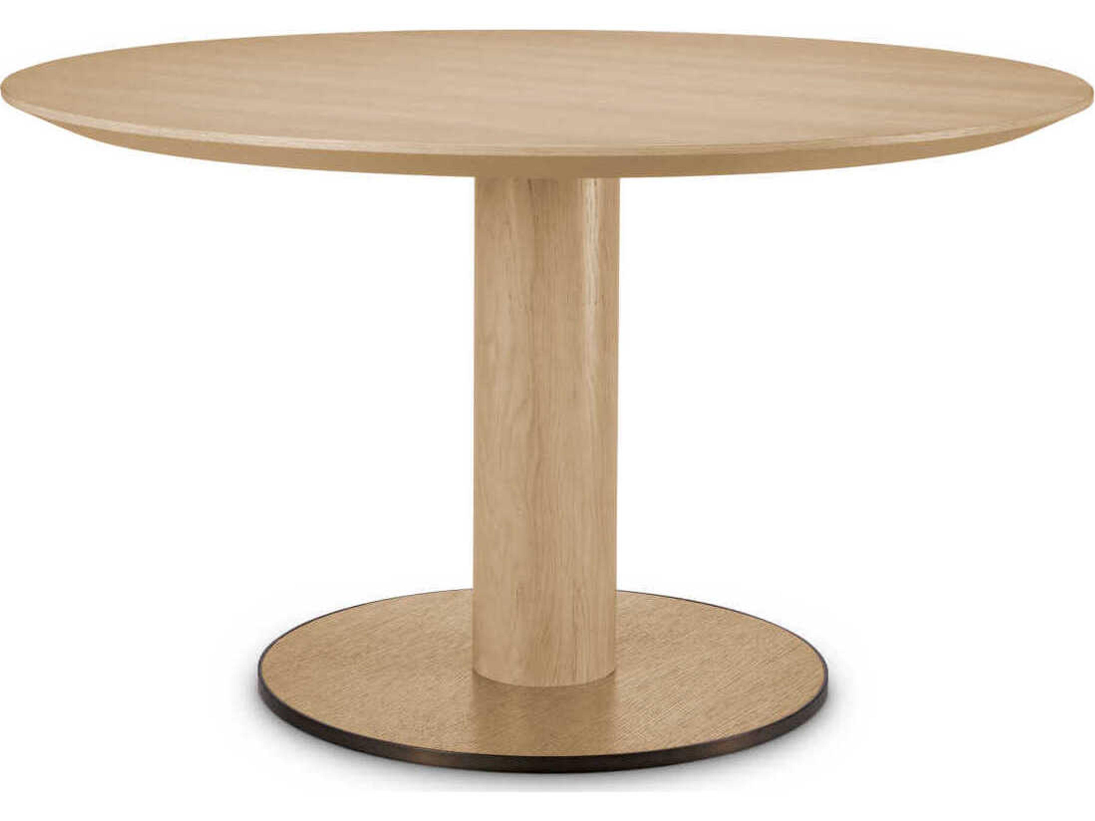 Astro Natural Oak Veneer Bronze Dining Table