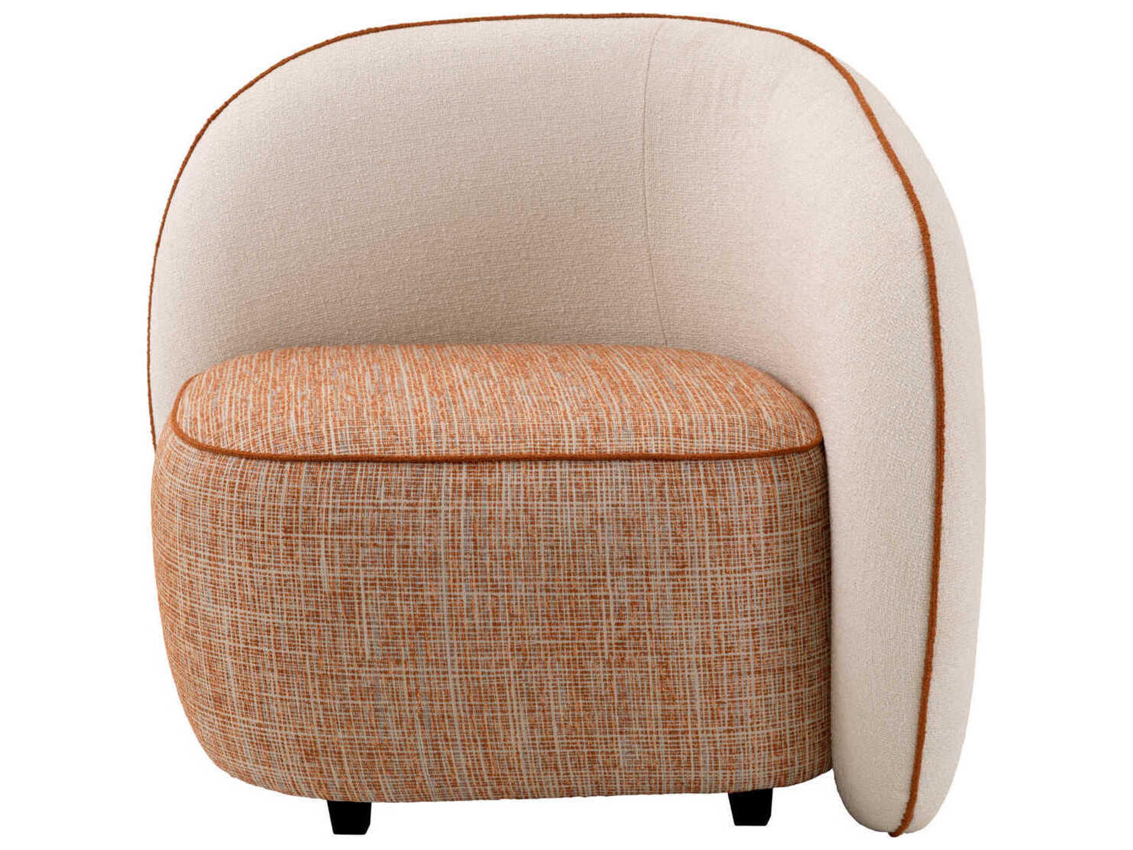 Eichholtz San Marino Right Sarra Off-White Tressa Orange Chair