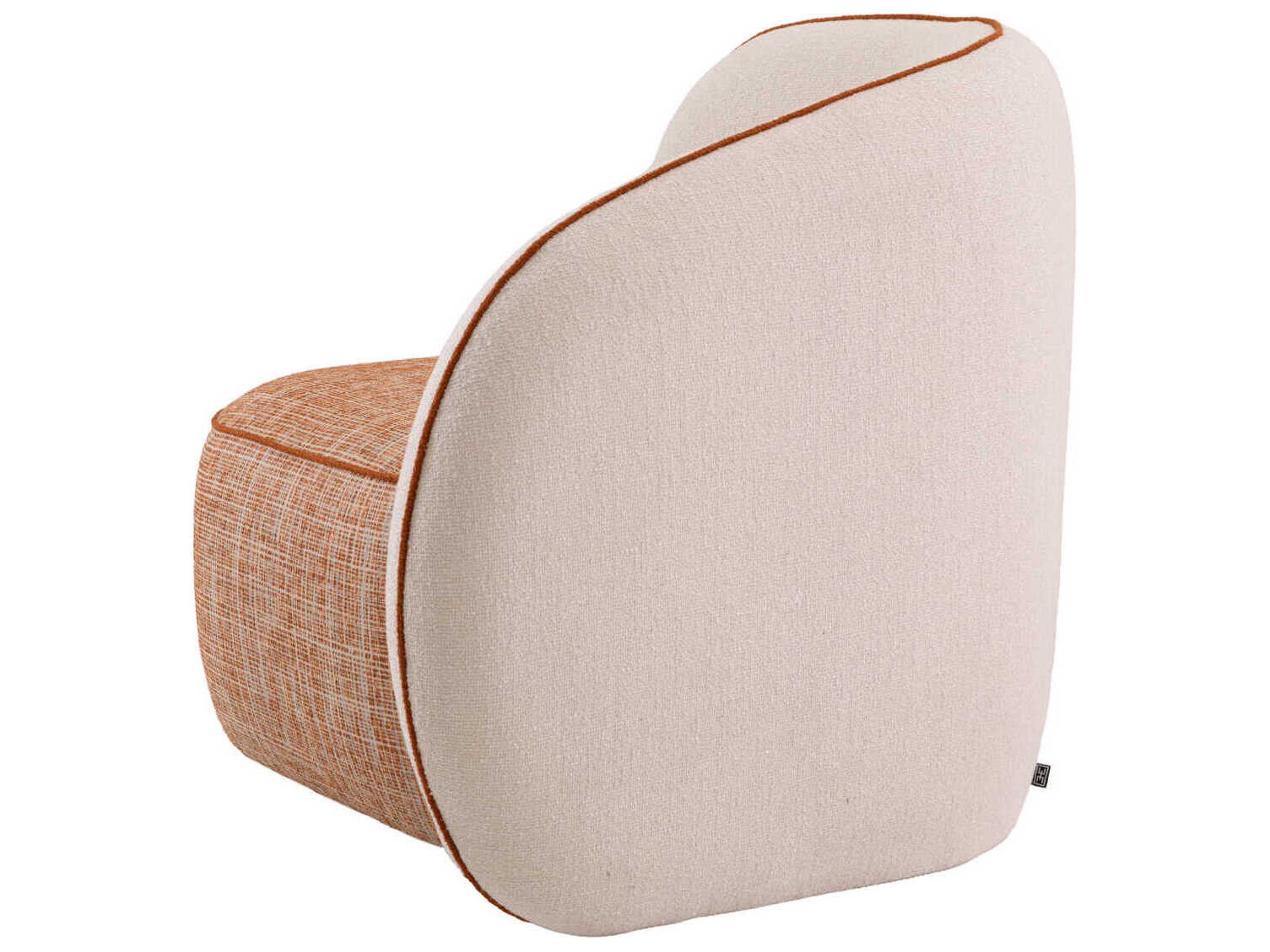 Eichholtz San Marino Right Sarra Off-White Tressa Orange Chair