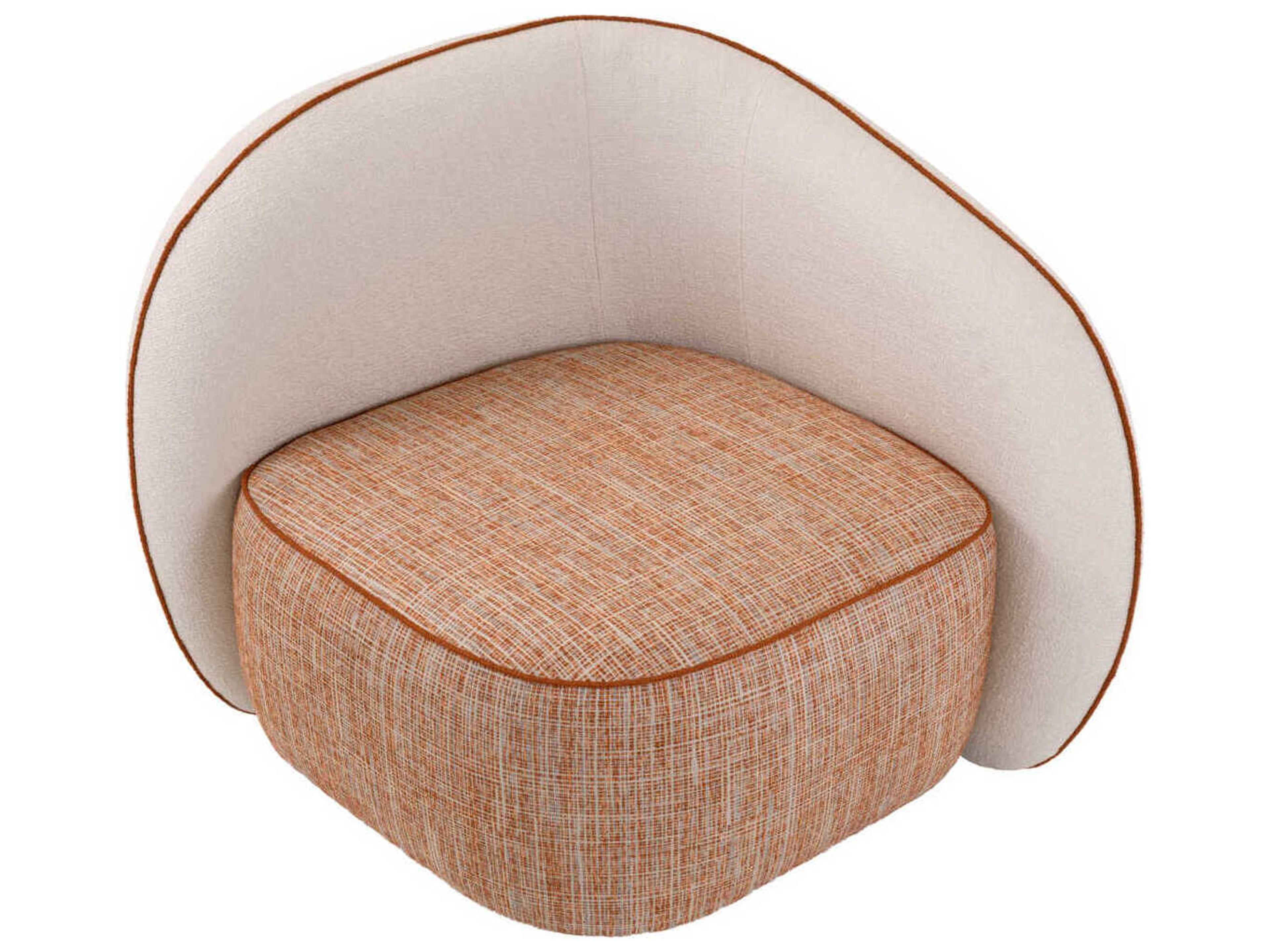 Eichholtz San Marino Right Sarra Off-White Tressa Orange Chair