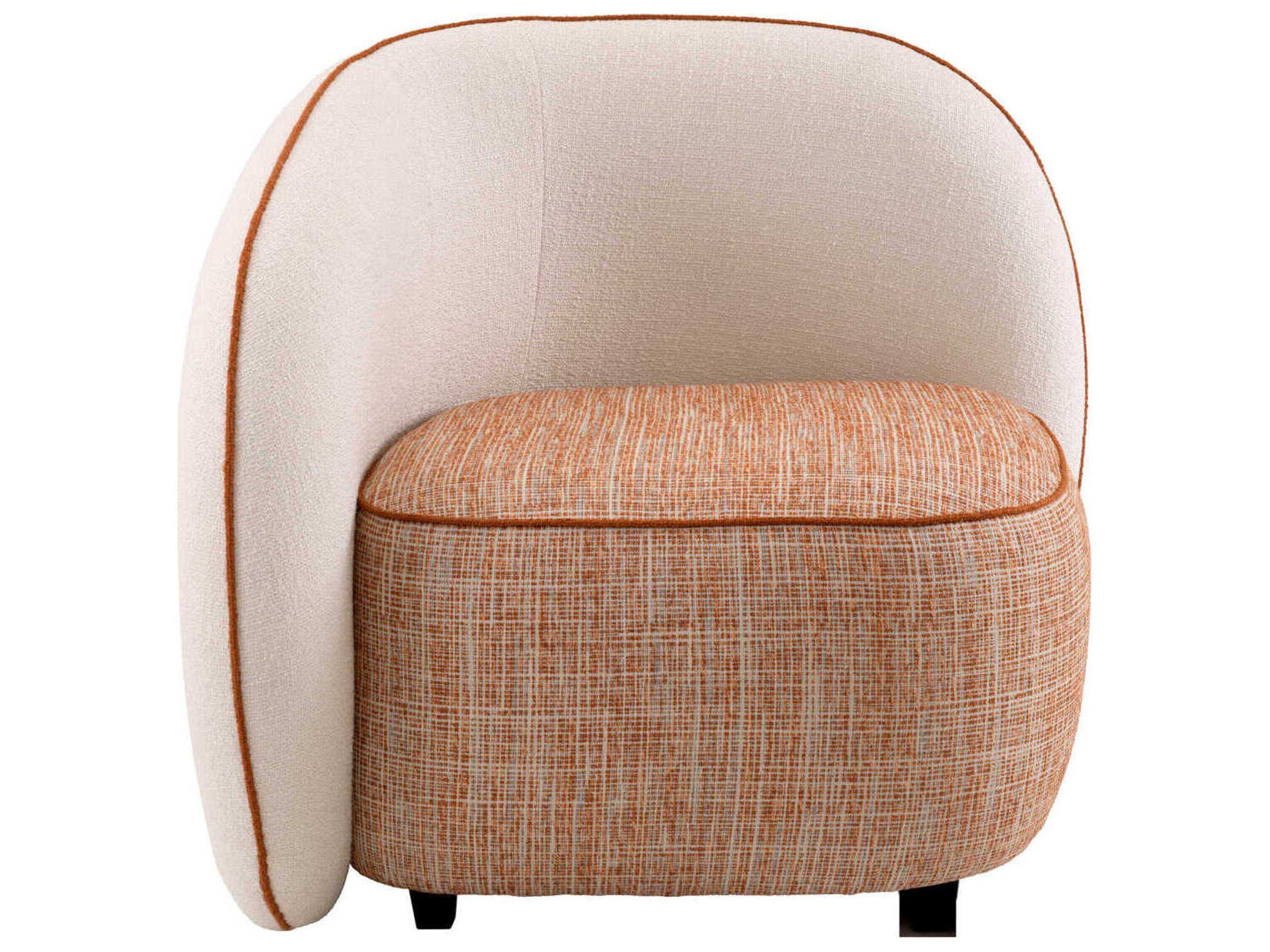 Eichholtz San Marino Left Sarra Off-White Tressa Orange Chair