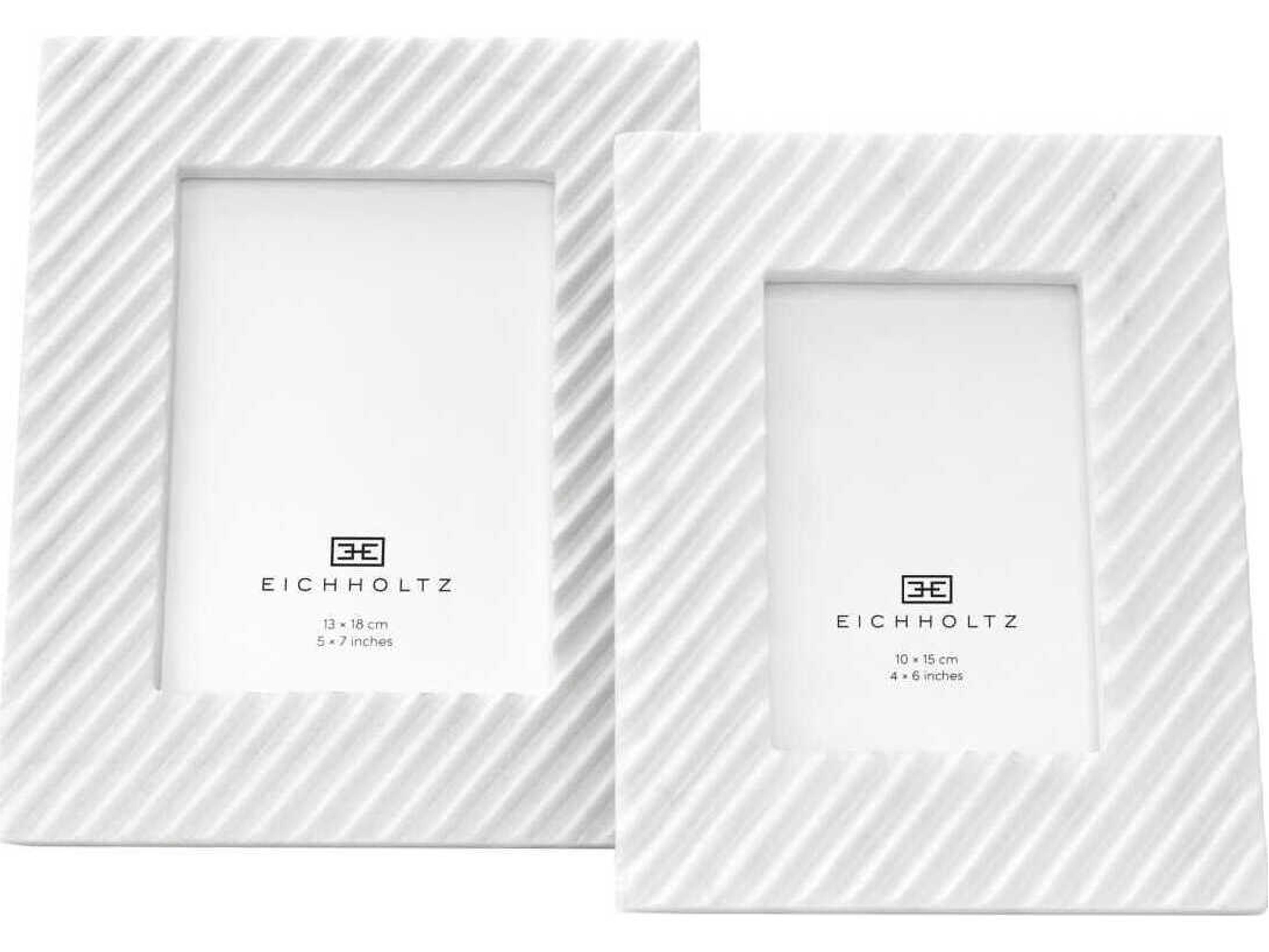 Eichholtz Casale L Frame White Marble Set of 4 Picture