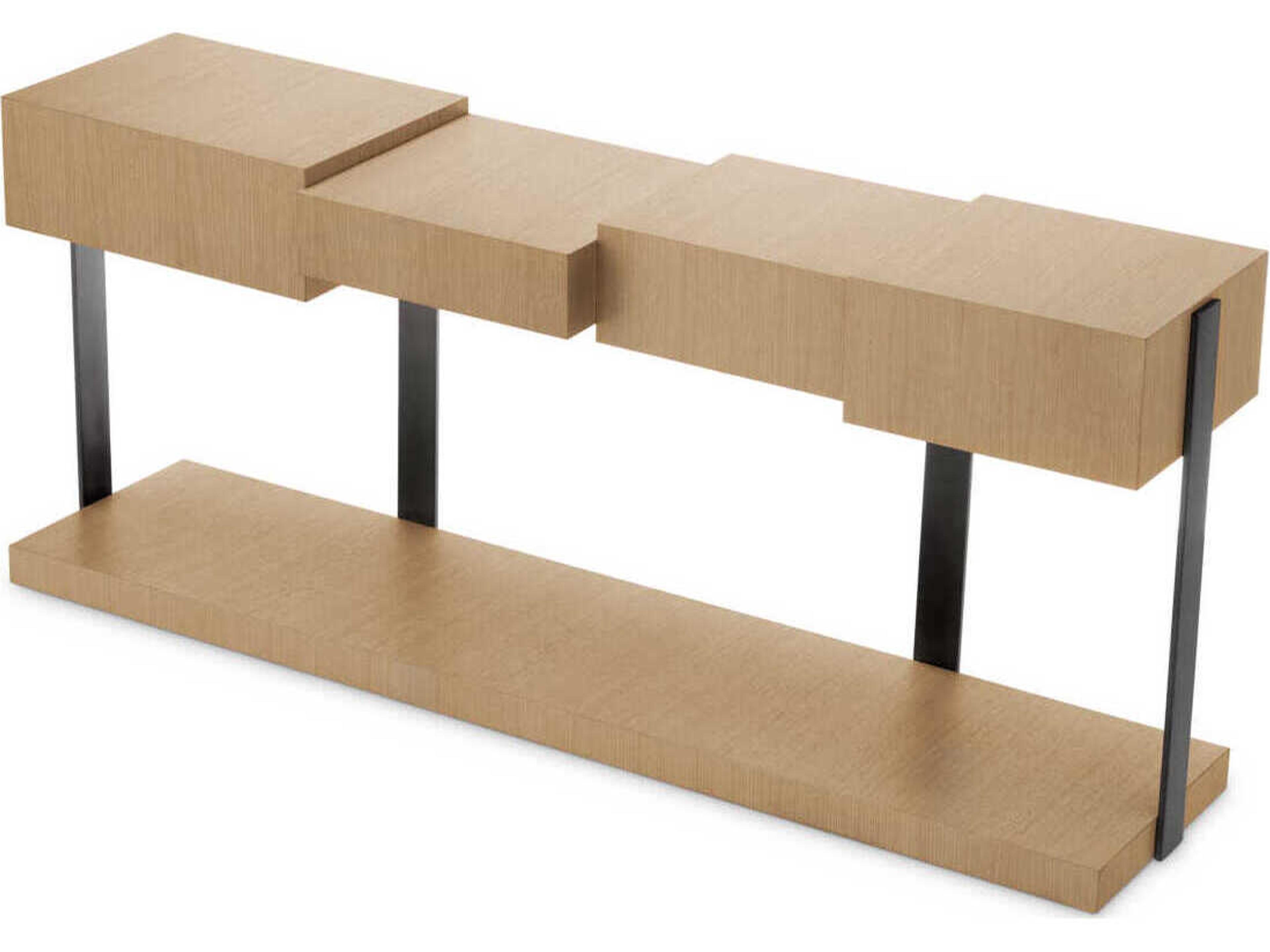 Eichholtz Nerone Natural Oak Veneer Console Table