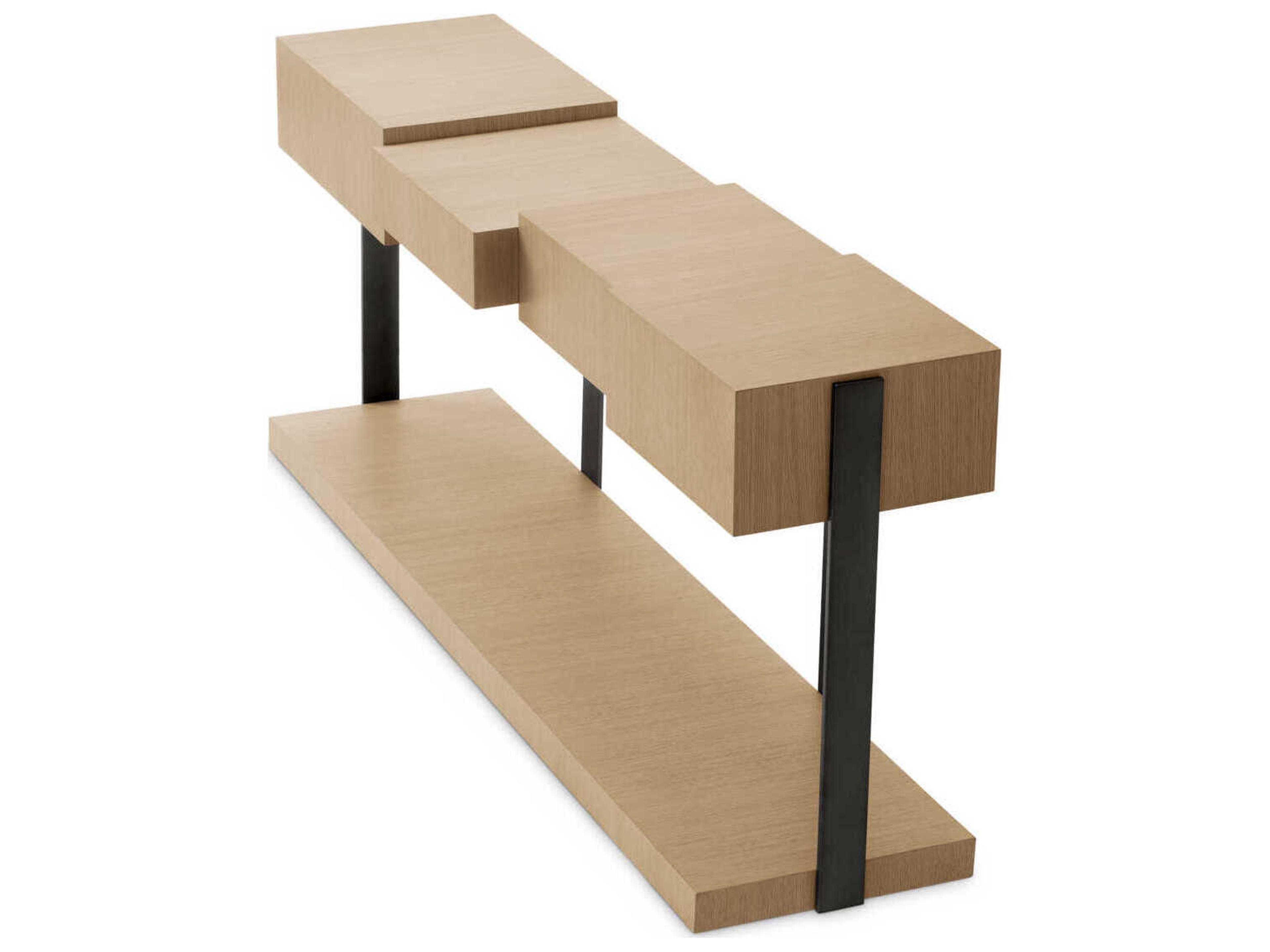 Eichholtz Nerone Natural Oak Veneer Console Table