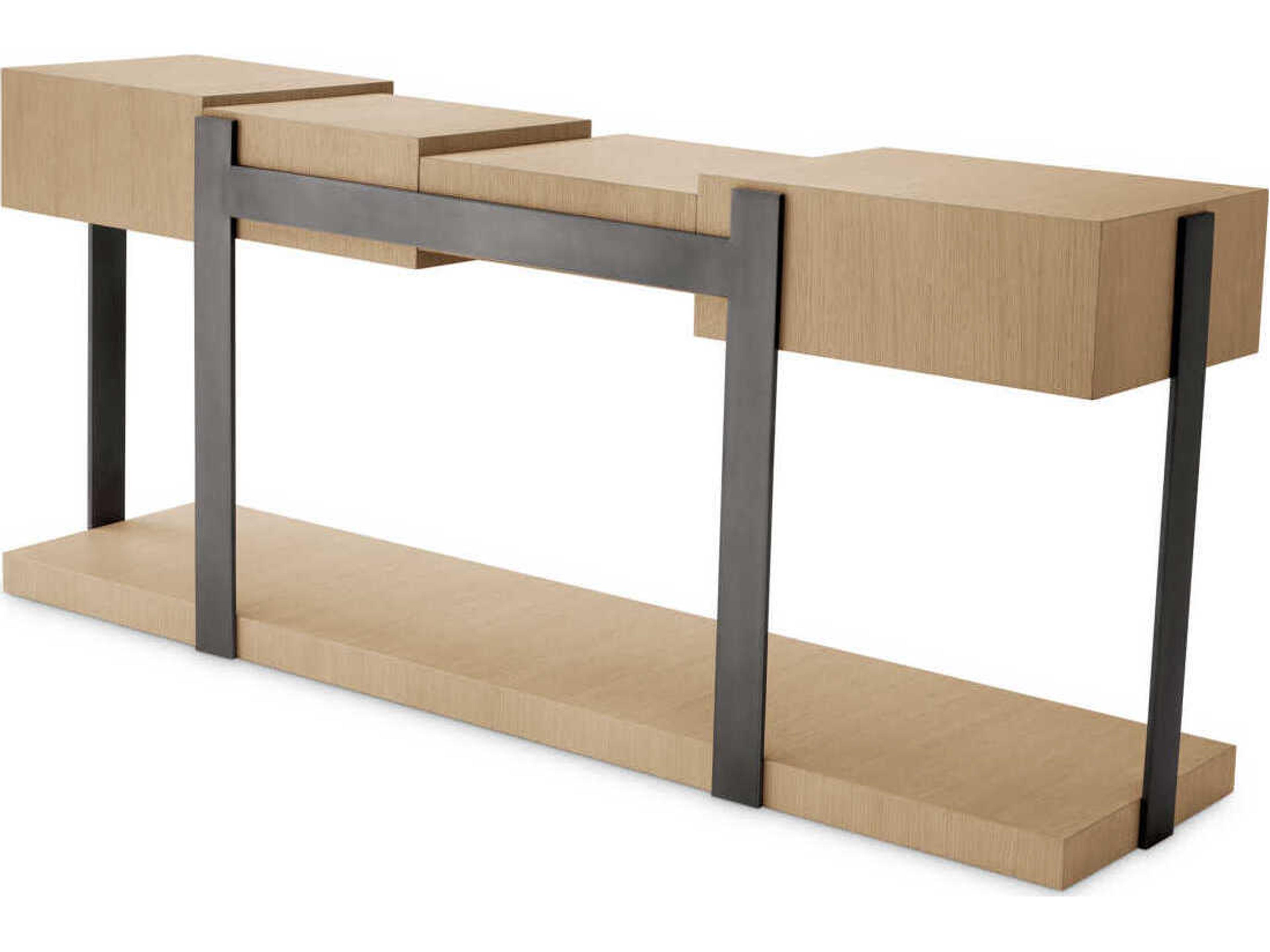 Eichholtz Nerone Natural Oak Veneer Console Table