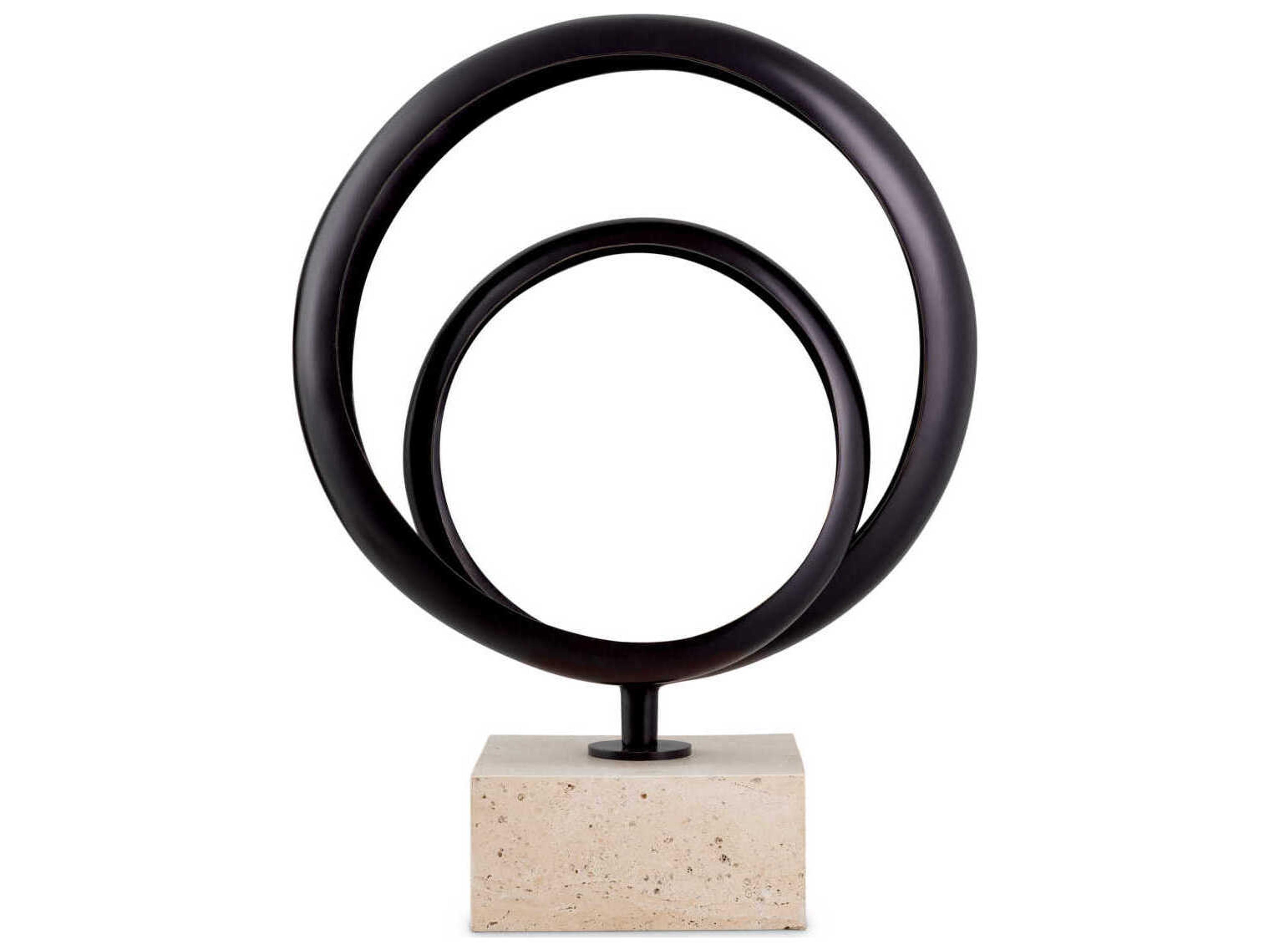 Eichholtz Elena Bronze Highlight Travertine Object