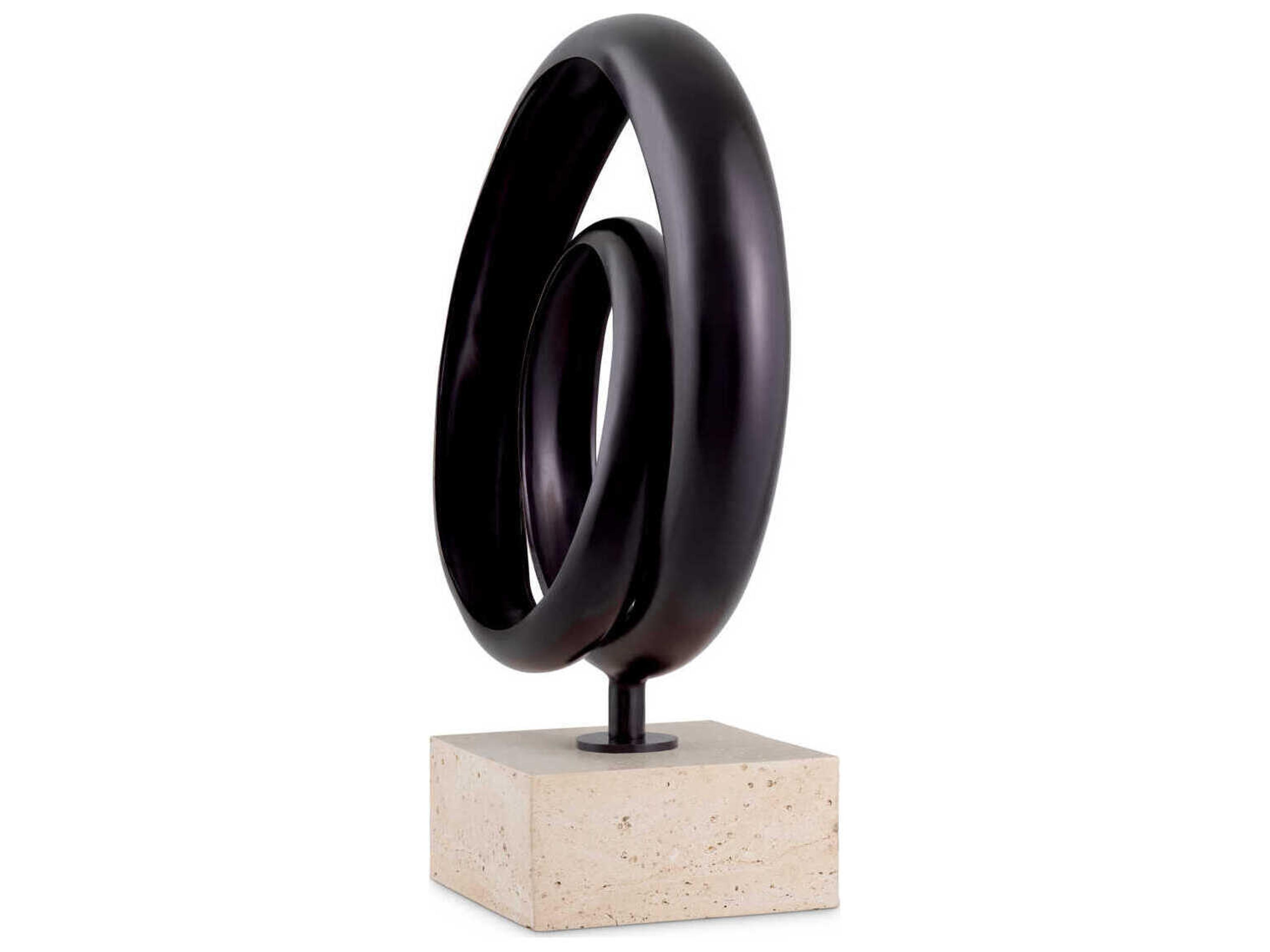 Eichholtz Elena Bronze Highlight Travertine Object