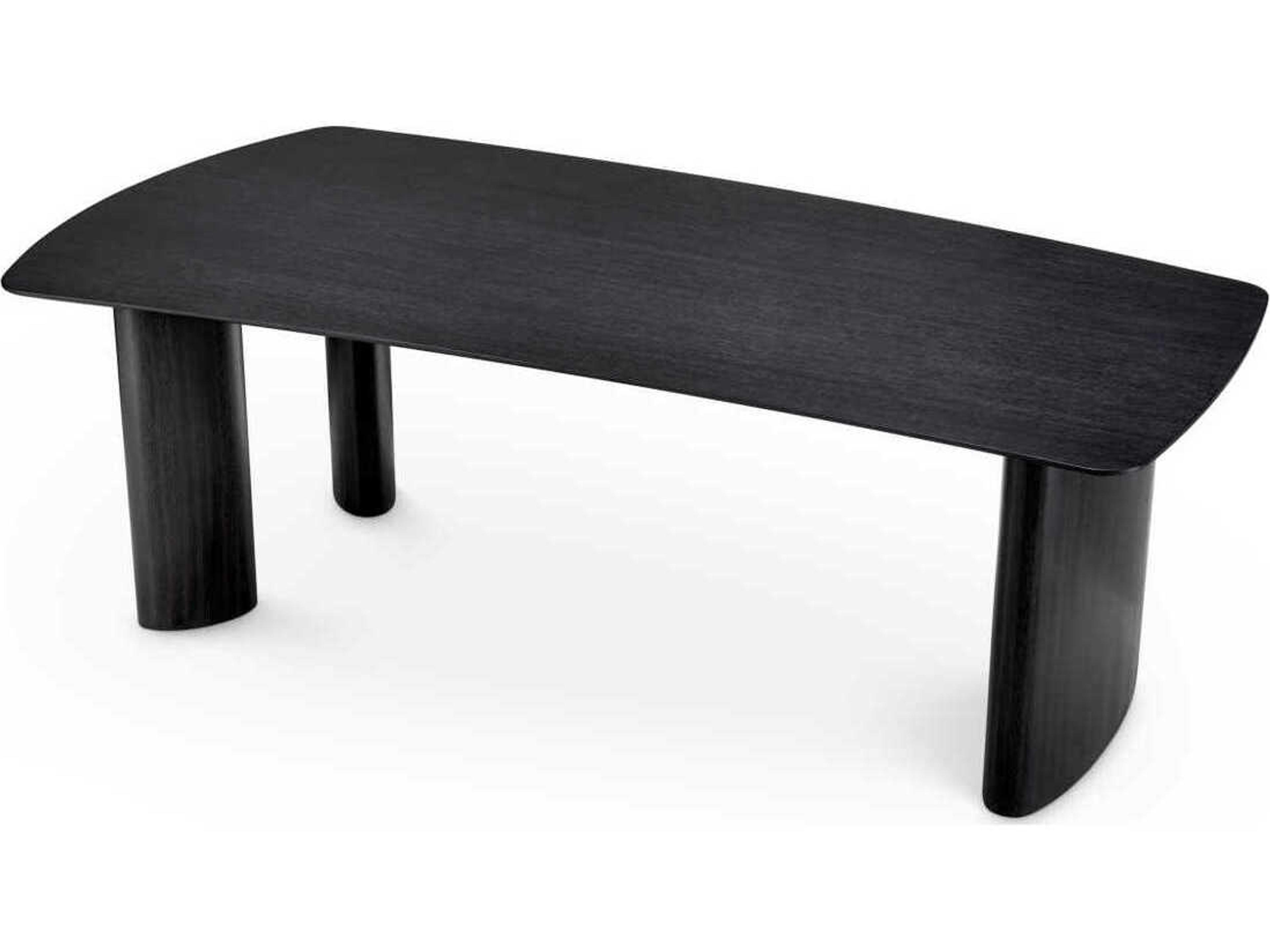Eichholtz Bergman S Charcoal Grey Oak Veneer Dining Table