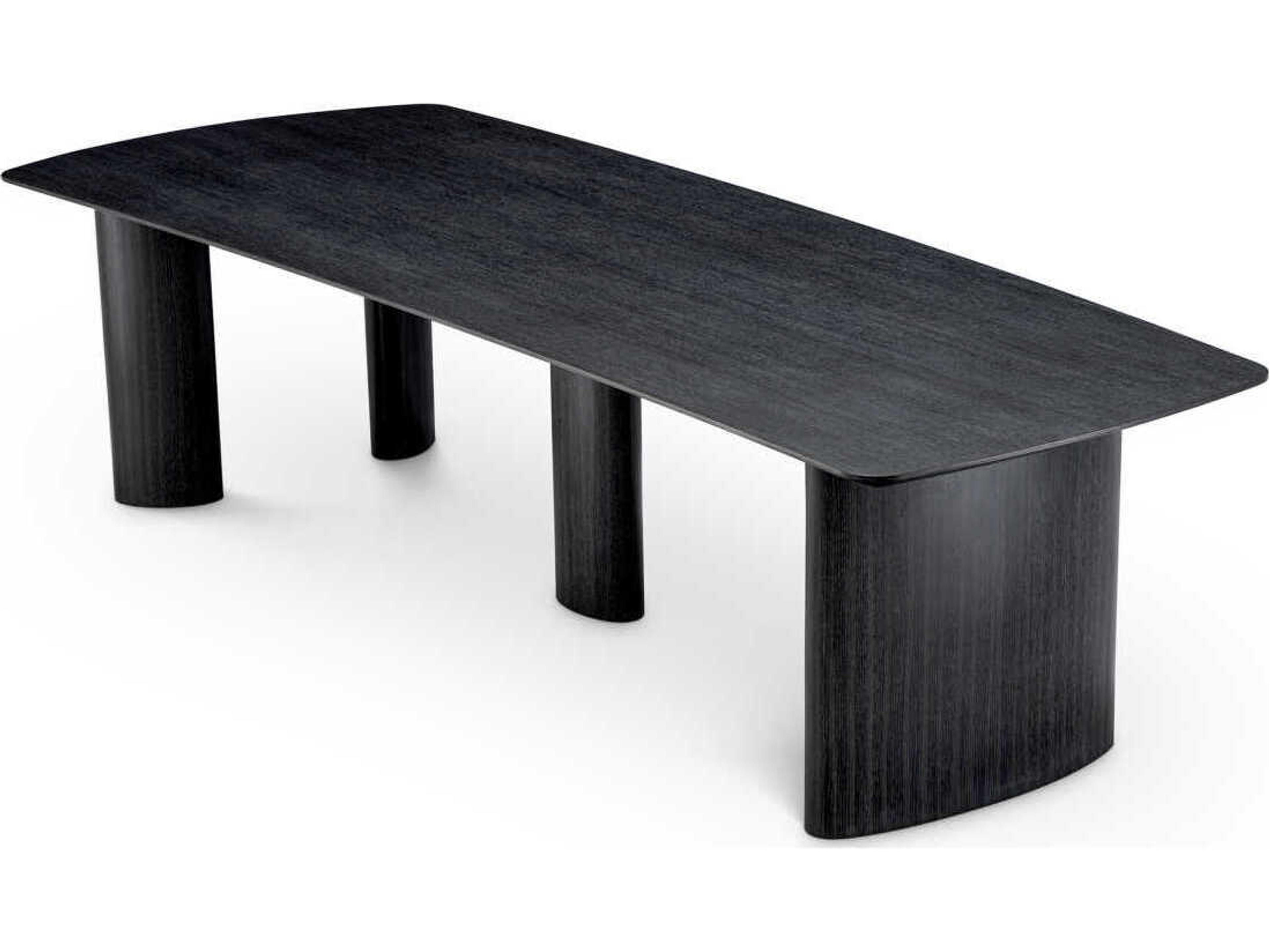 Eichholtz Bergman L Charcoal Grey Oak Veneer Dining Table