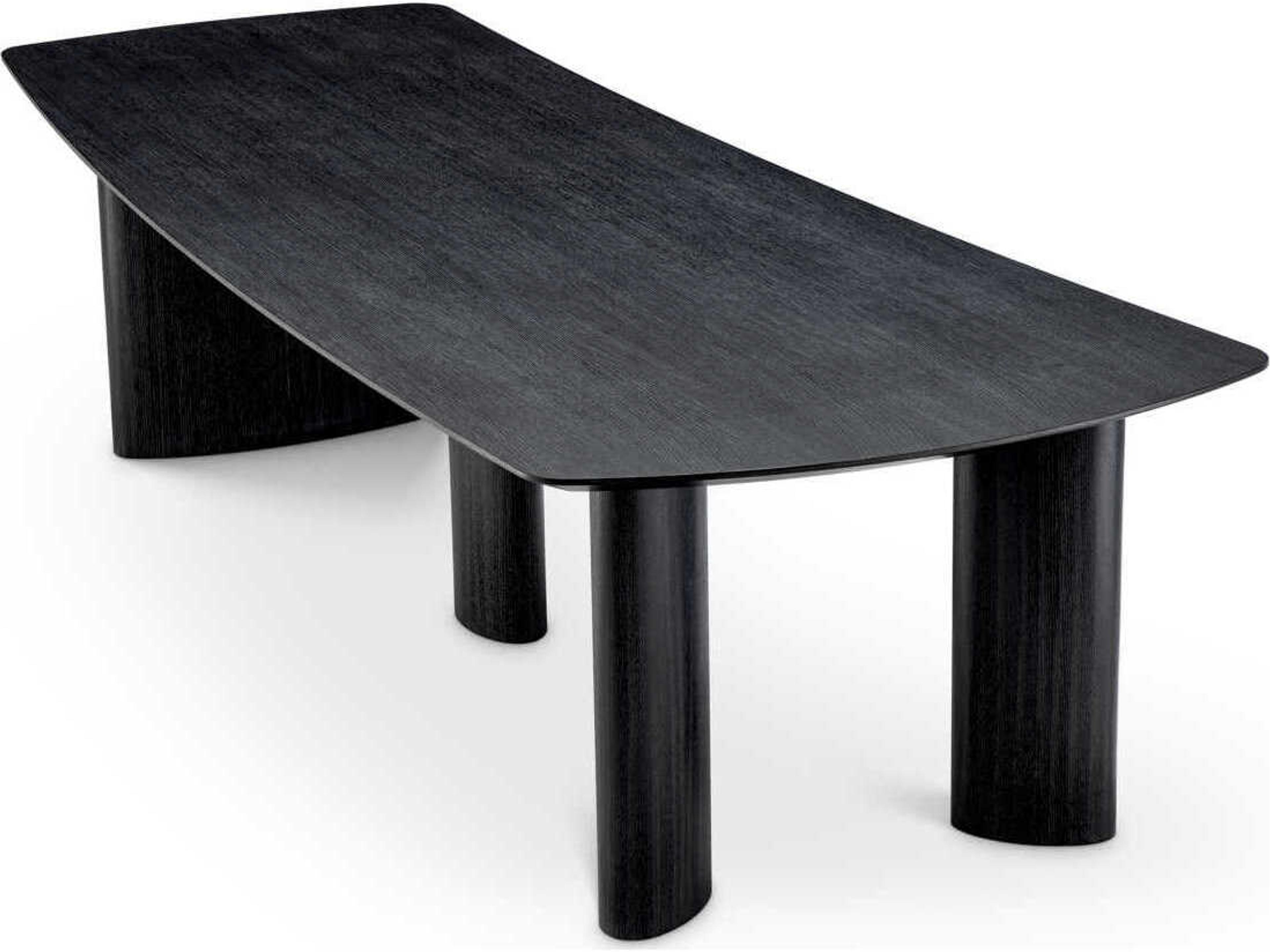 Eichholtz Bergman L Charcoal Grey Oak Veneer Dining Table