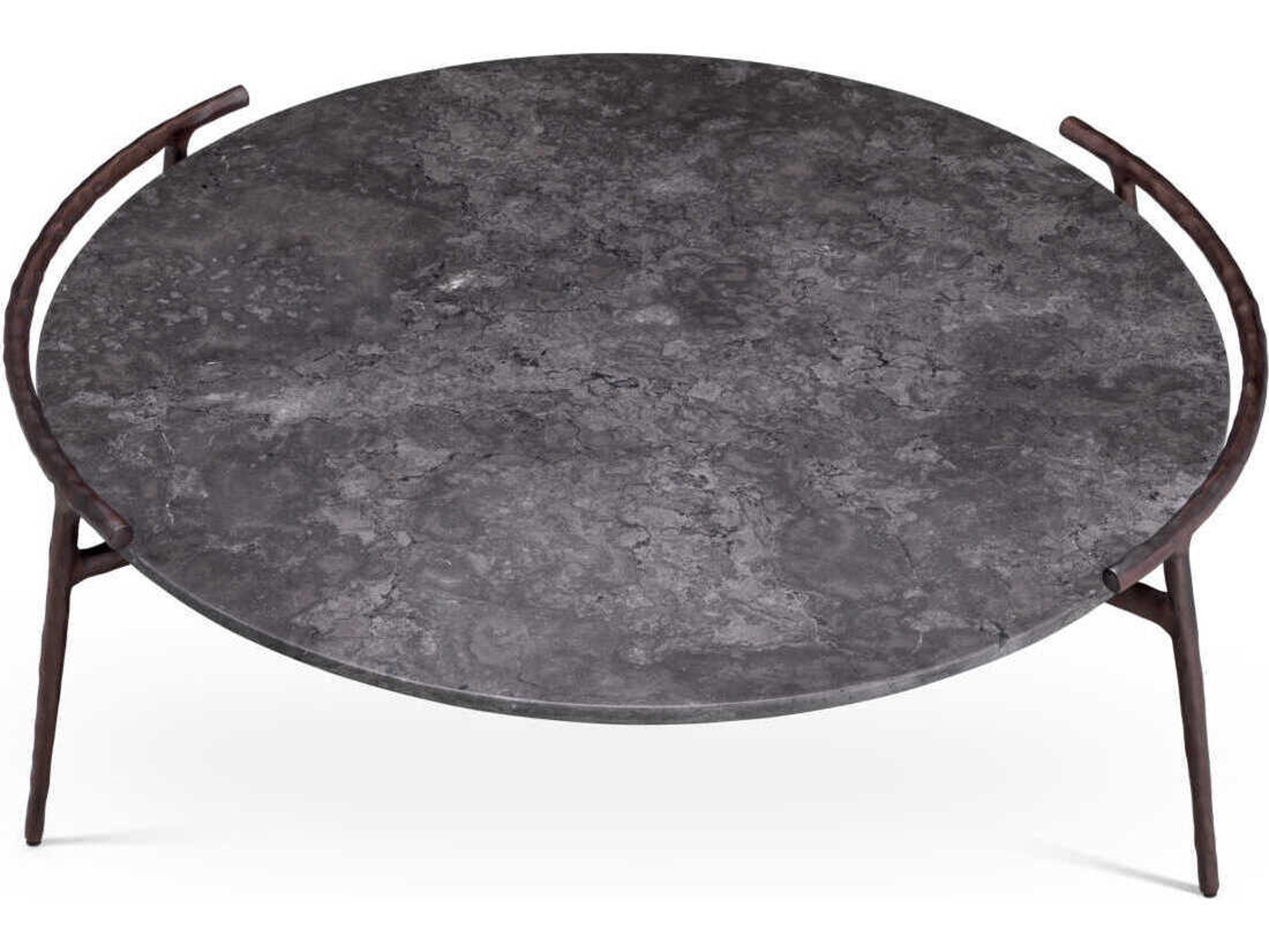 Eichholtz Arca Grey Marble Bronze Coffee Table