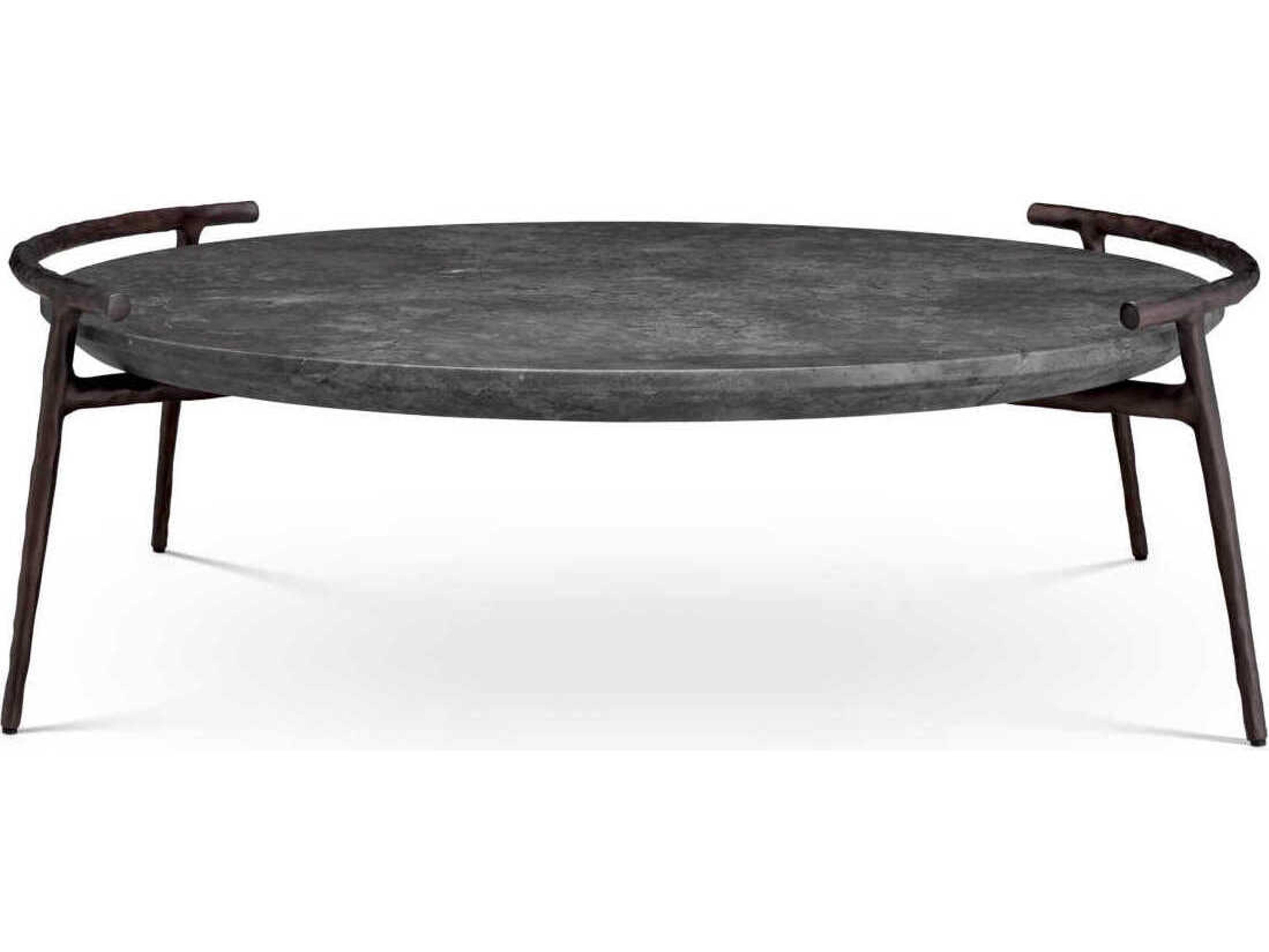 Eichholtz Arca Grey Marble Bronze Coffee Table