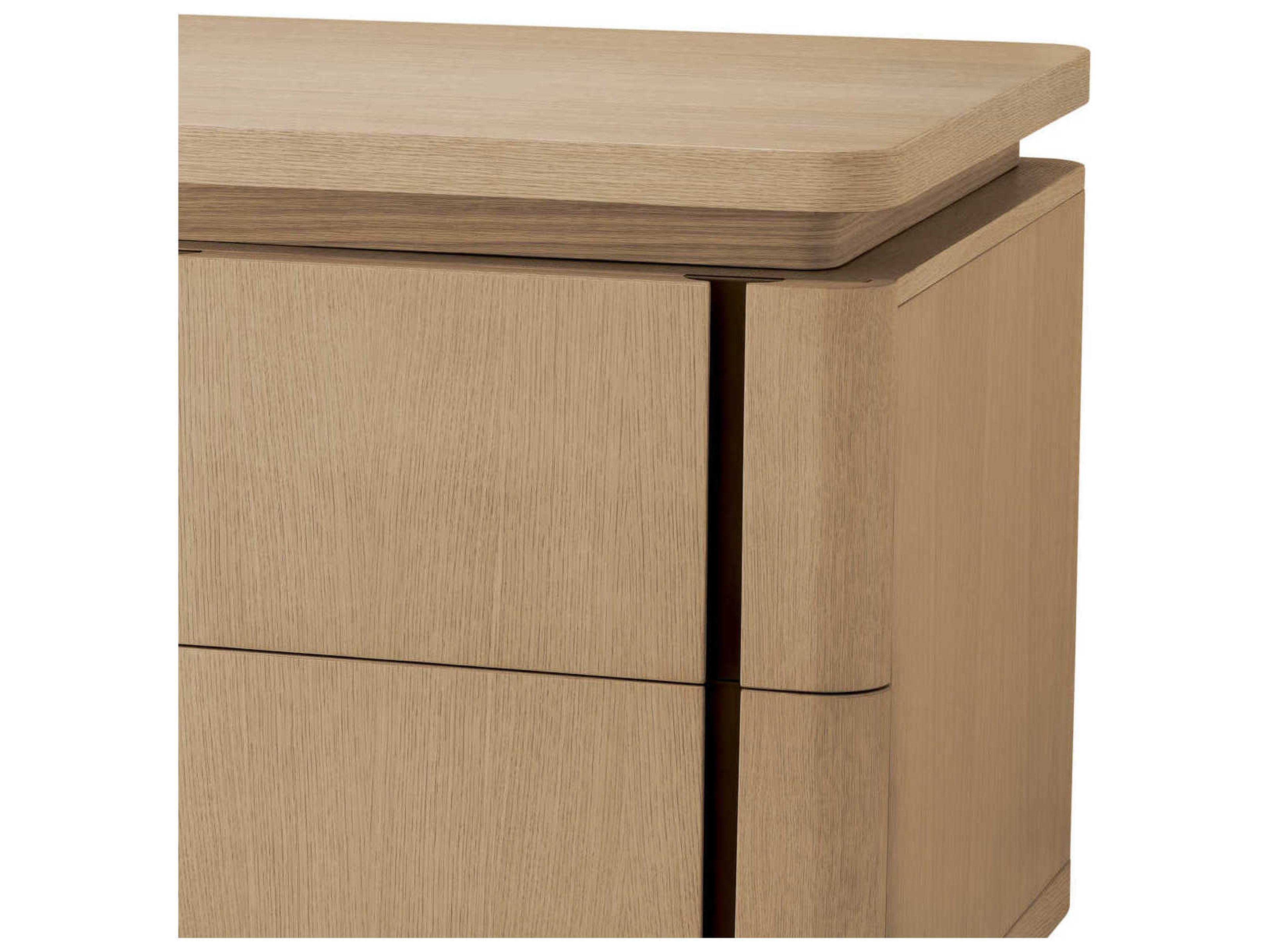 Eichholtz Modesto Natural Oak Veneer Bronze Desk