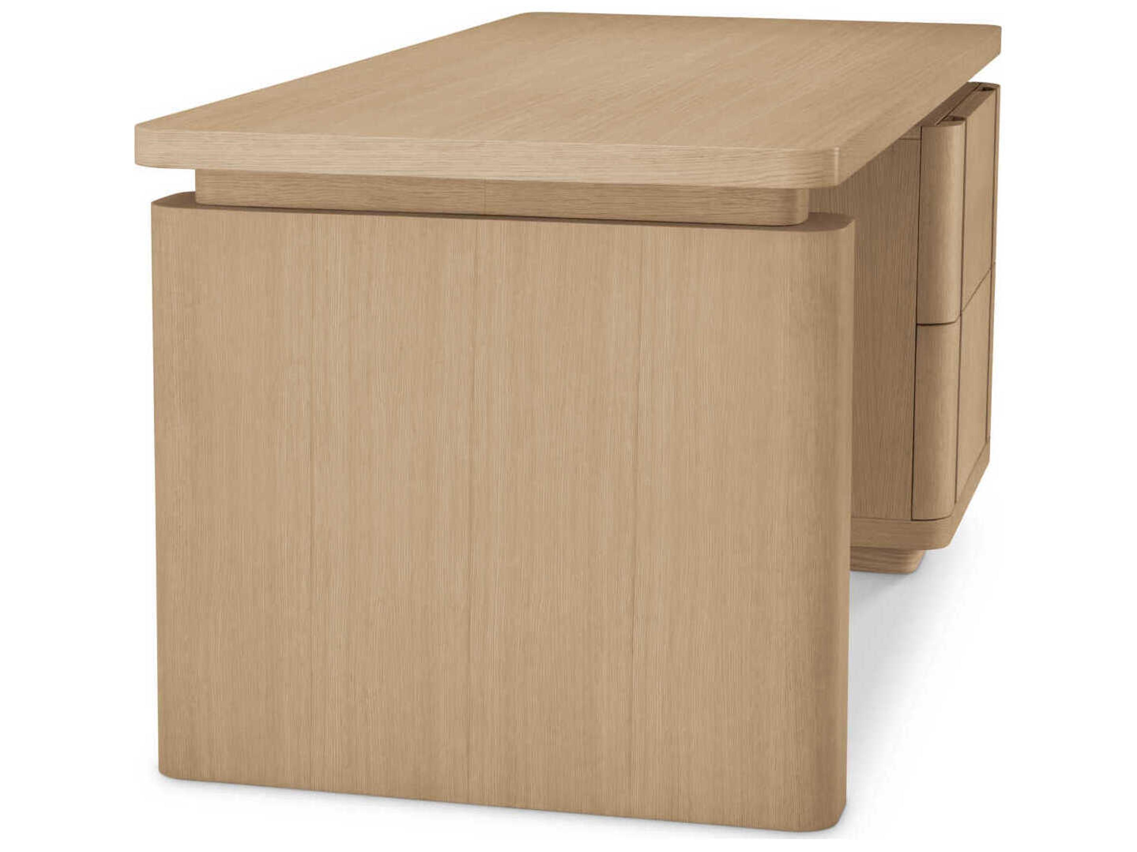 Eichholtz Modesto Natural Oak Veneer Bronze Desk