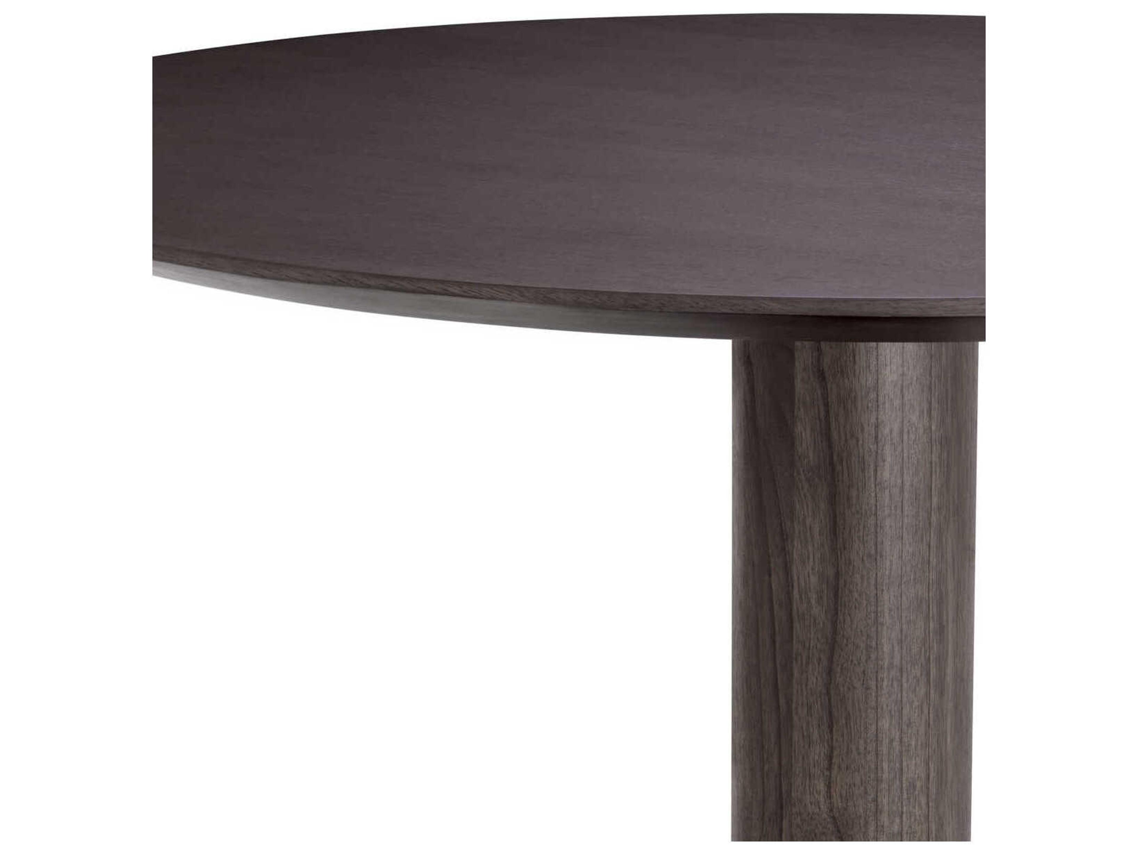 Eichholtz Astro Mocha Oak Veneer Brushed Brass Dining Table