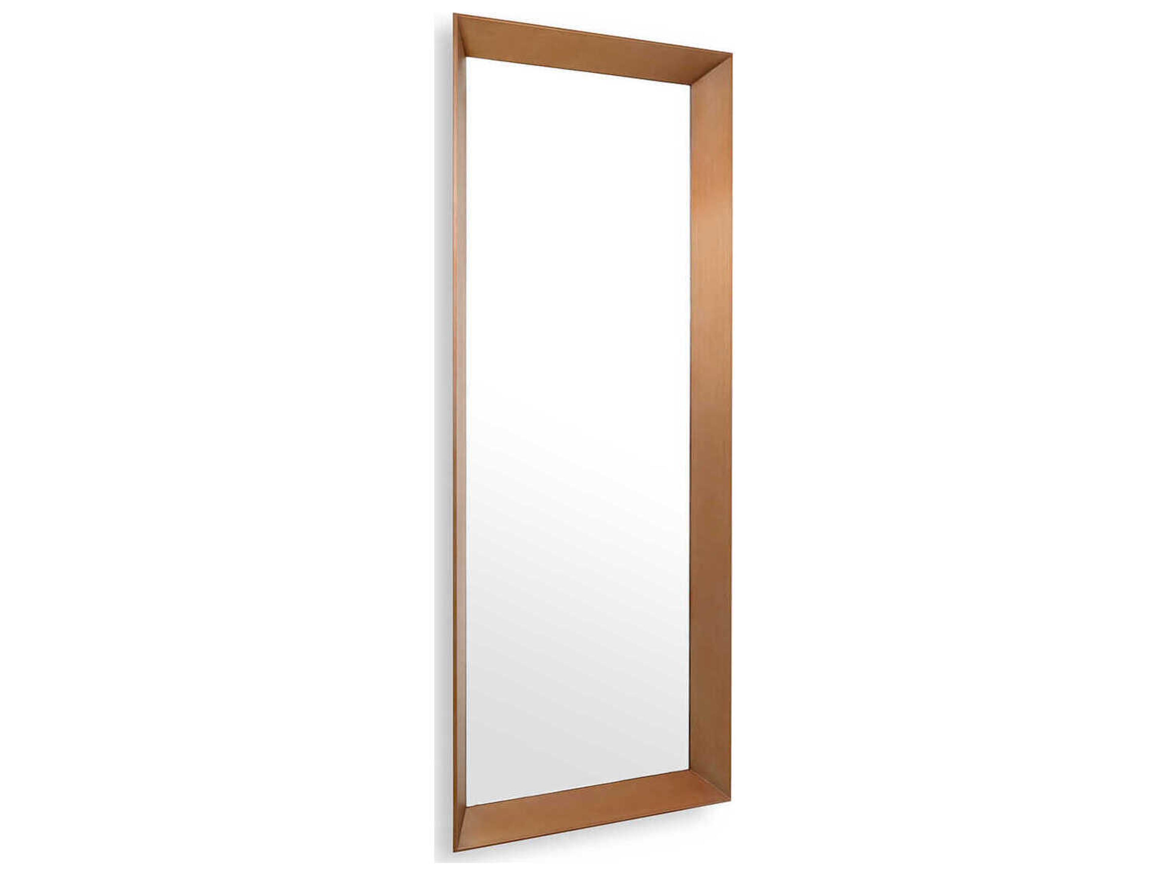 Othello Rectangular Brushed Brass Mirror