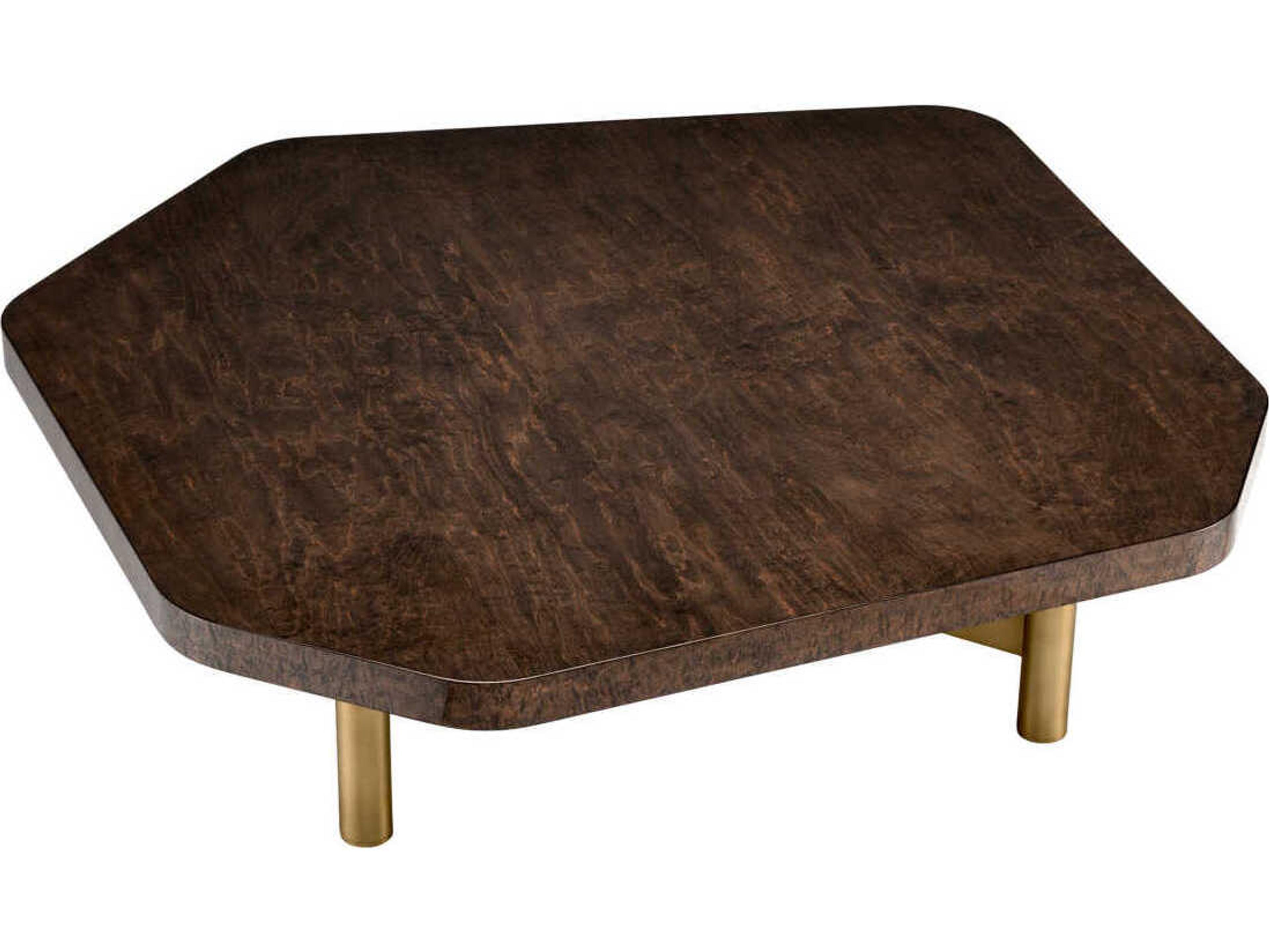 Eichholtz Oracle Maple Veneer High Gloss Brushed Brass Coffee Table