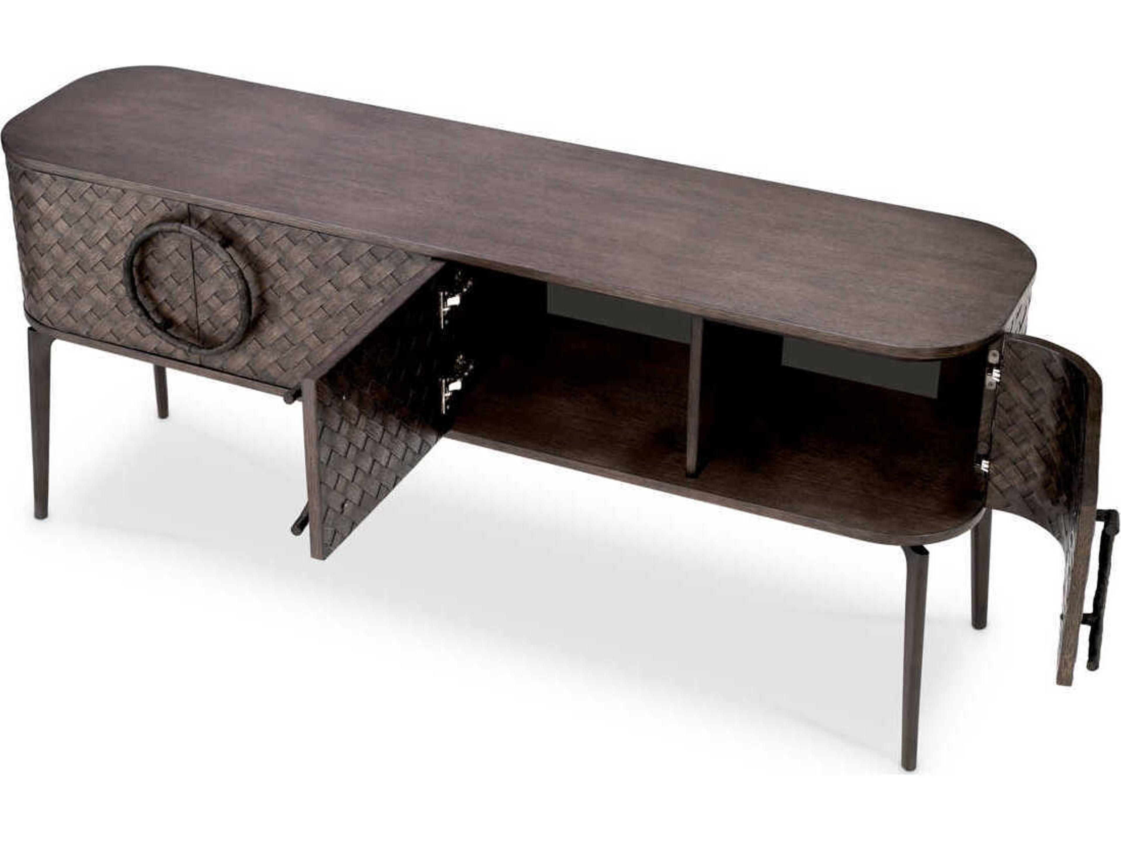 Eichholtz Nilsson Oak Veneer Bronze Dresser