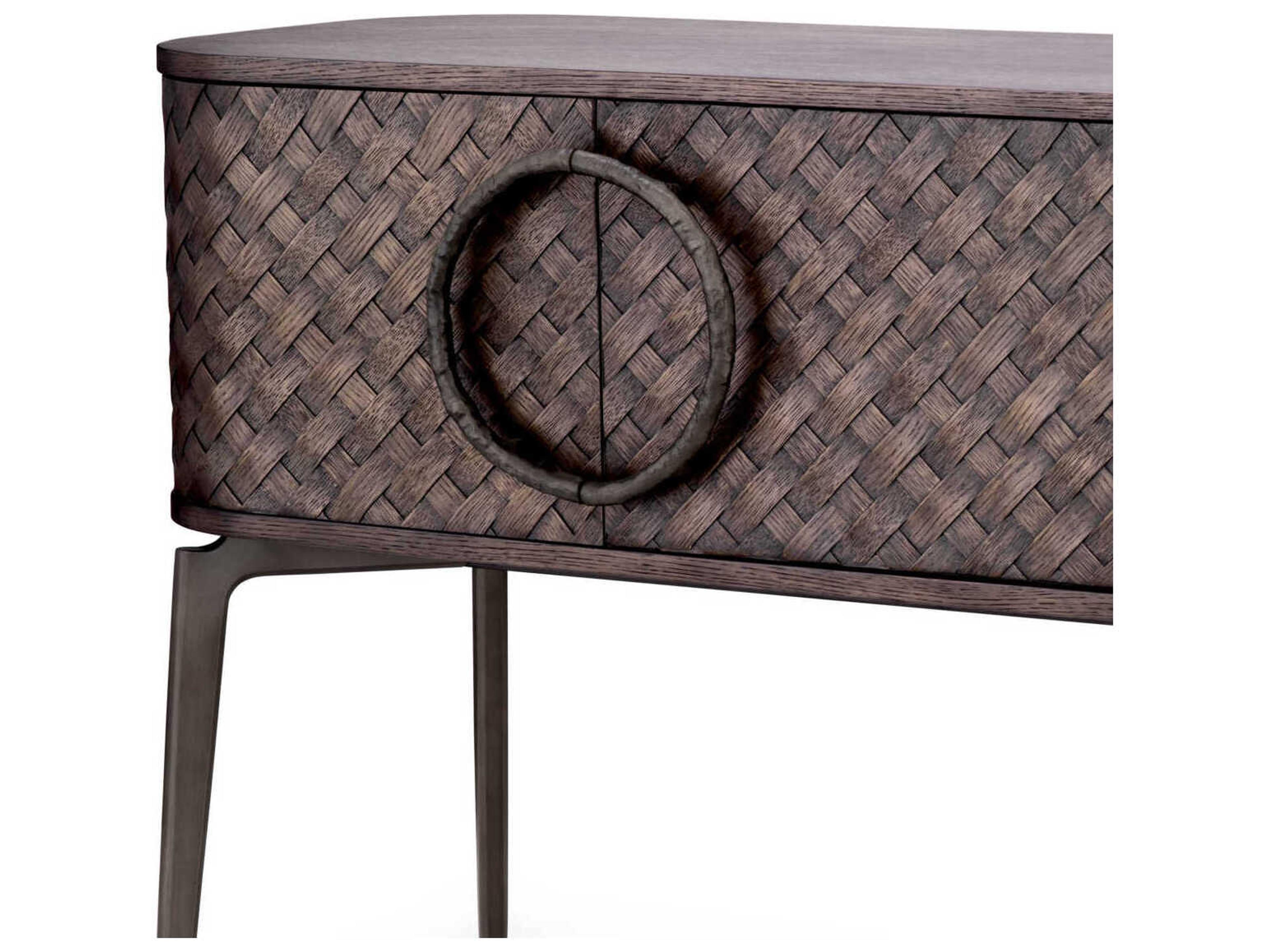 Eichholtz Nilsson Oak Veneer Bronze Dresser