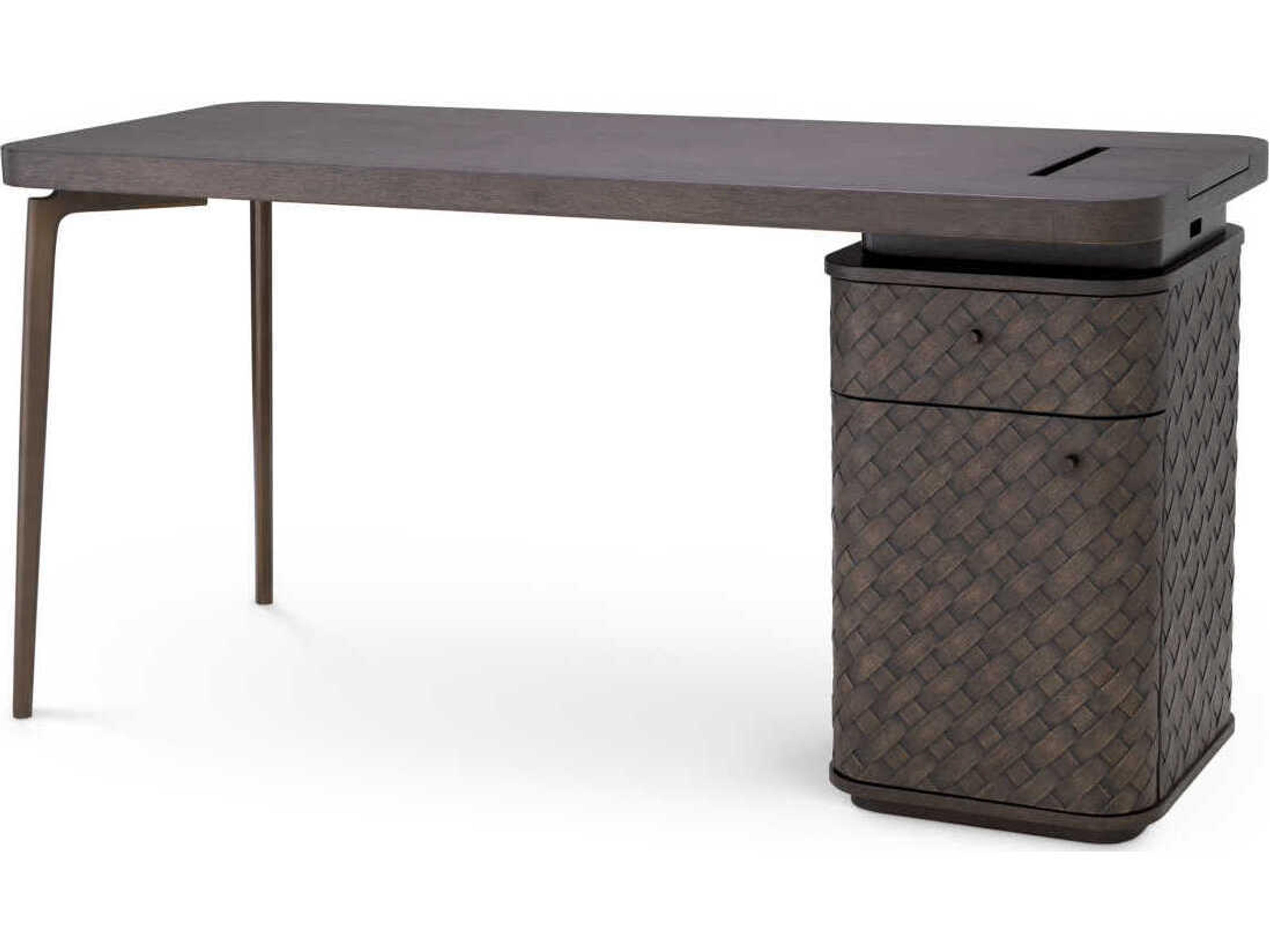 Eichholtz Fiji Woven Oak Veneer Desk