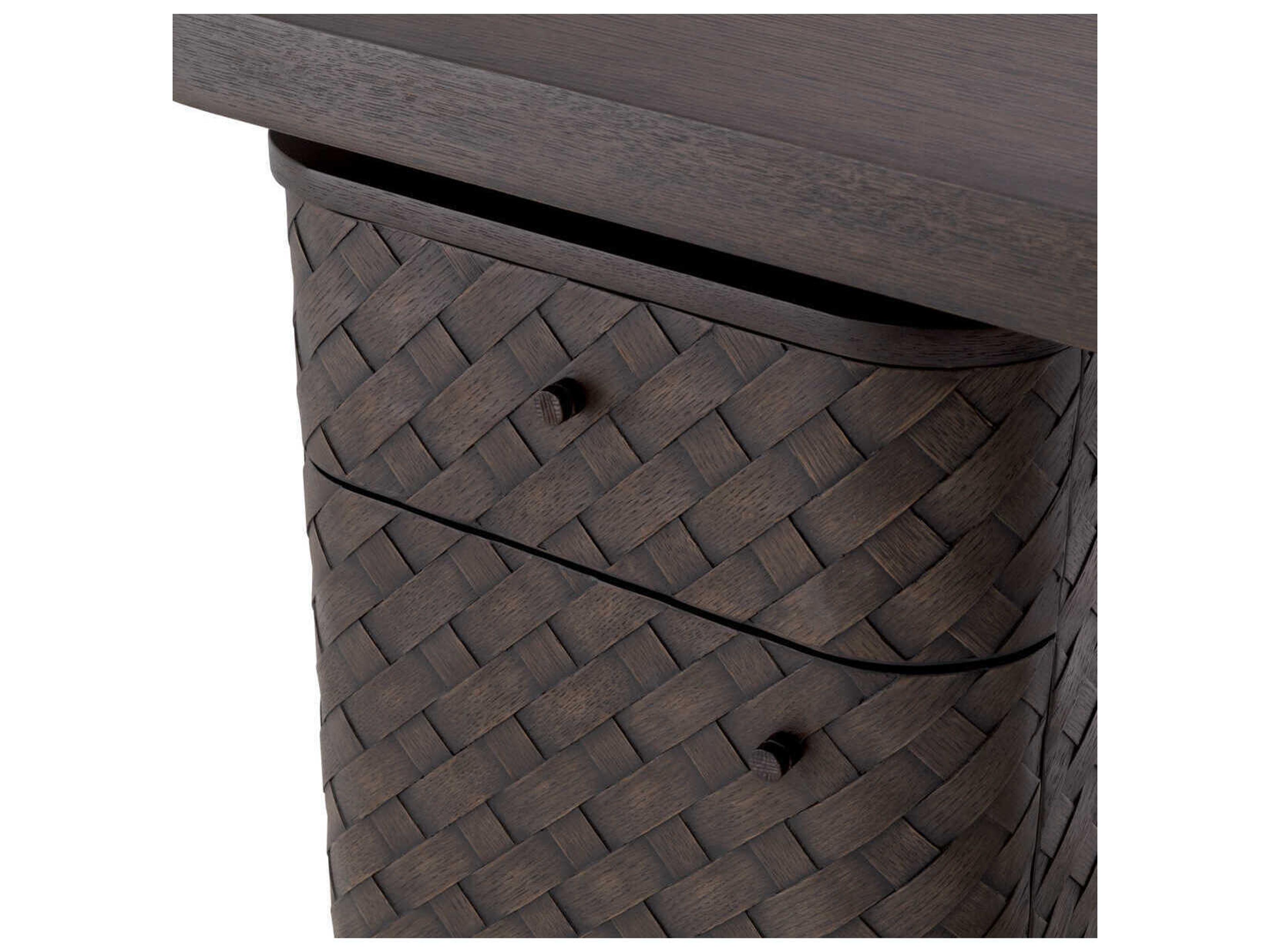 Eichholtz Fiji Woven Oak Veneer Desk