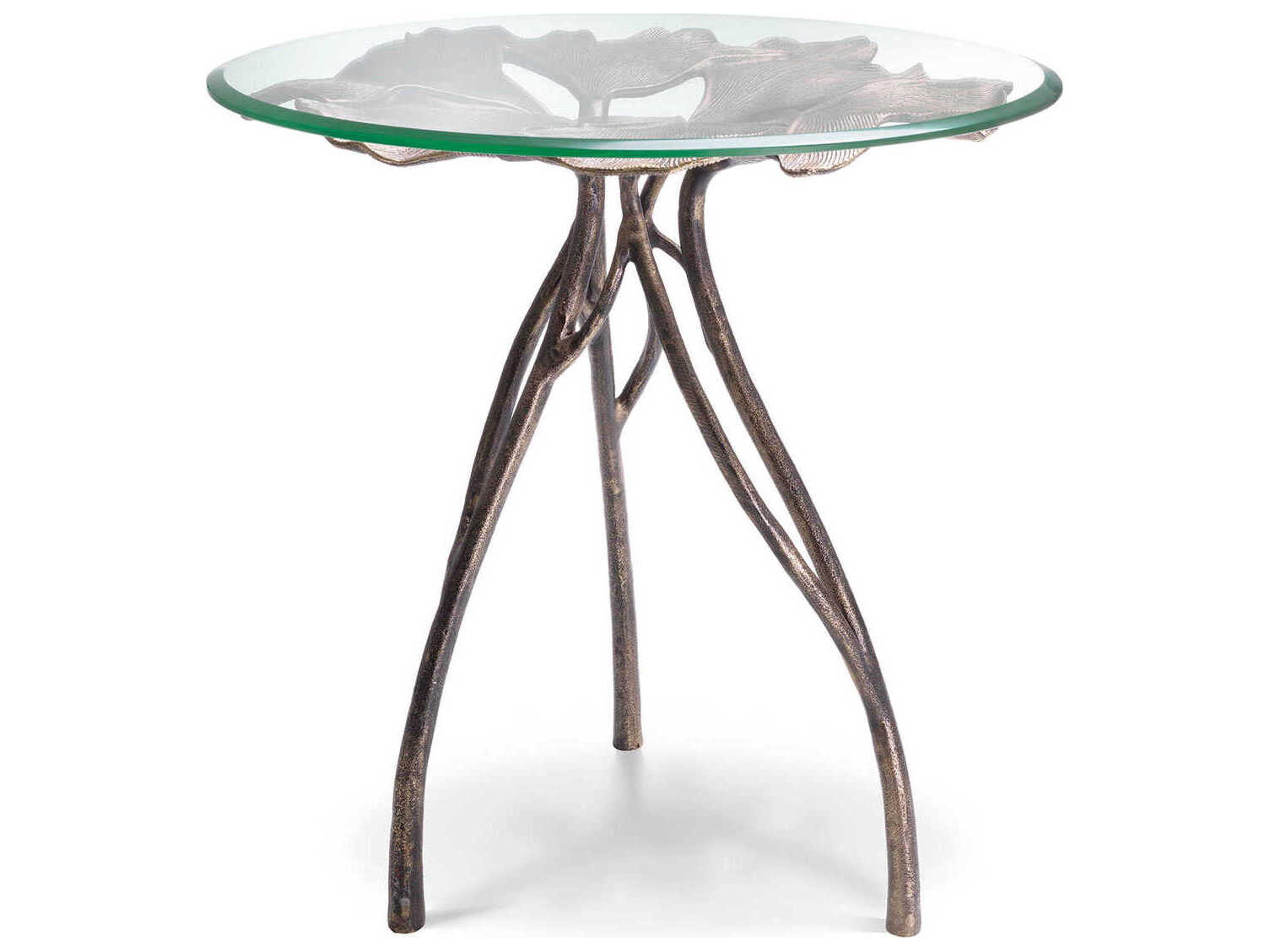 Poseidon Antique Brass Side Table