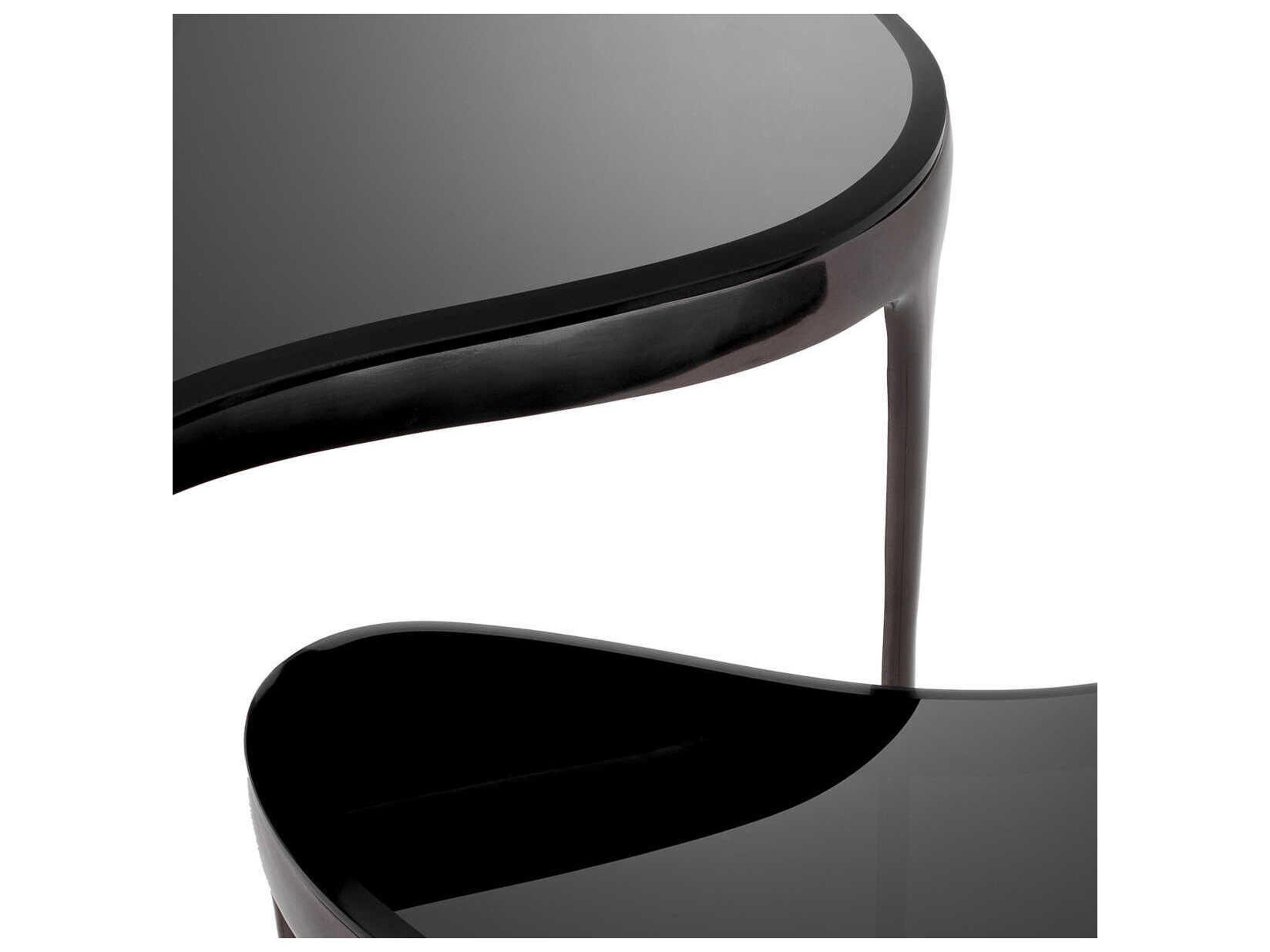 Eichholtz Zena Black Nickel Set of 2 Side Table