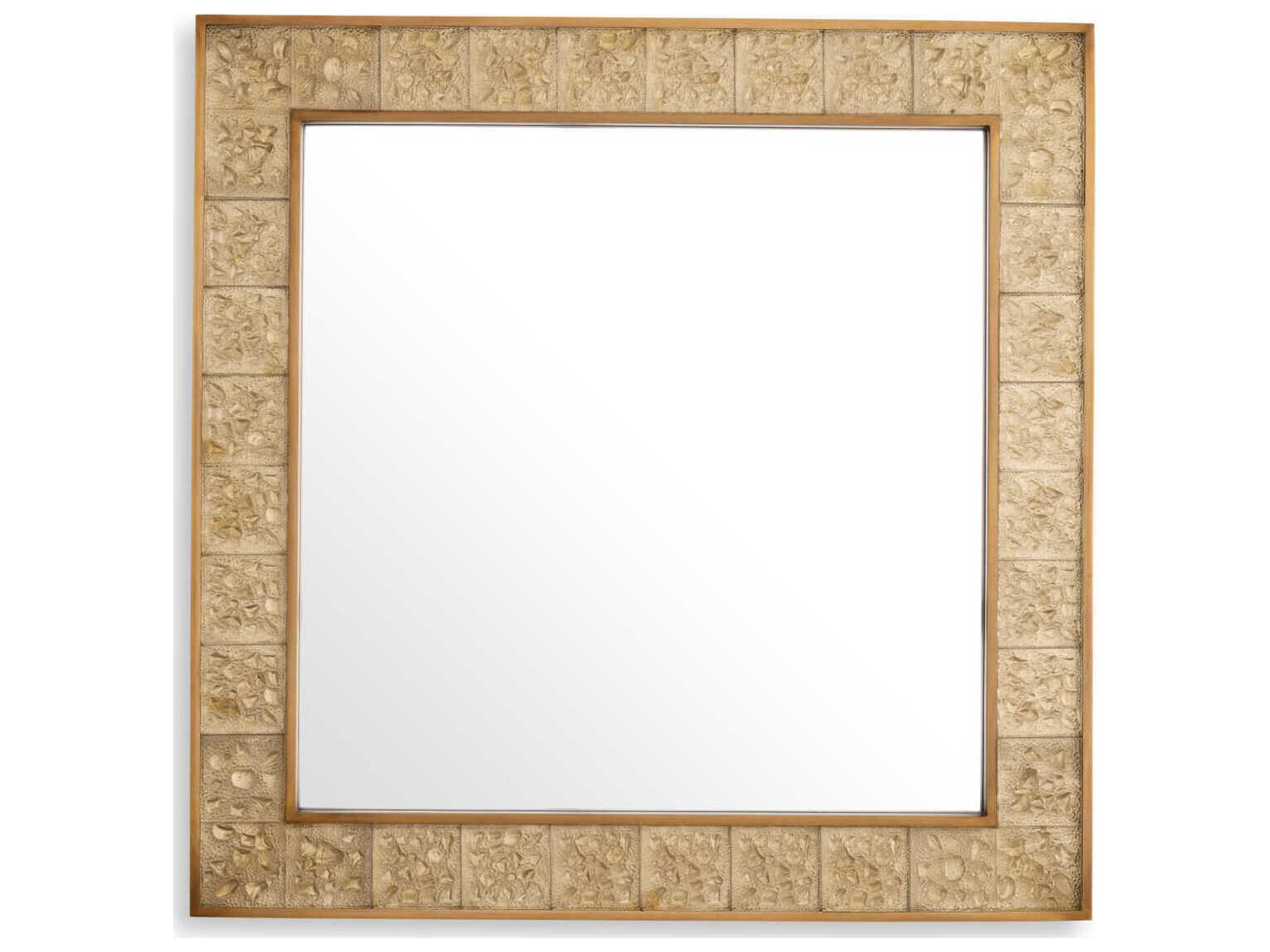 Eichholtz Mellot Square Vintage Brass Mirror