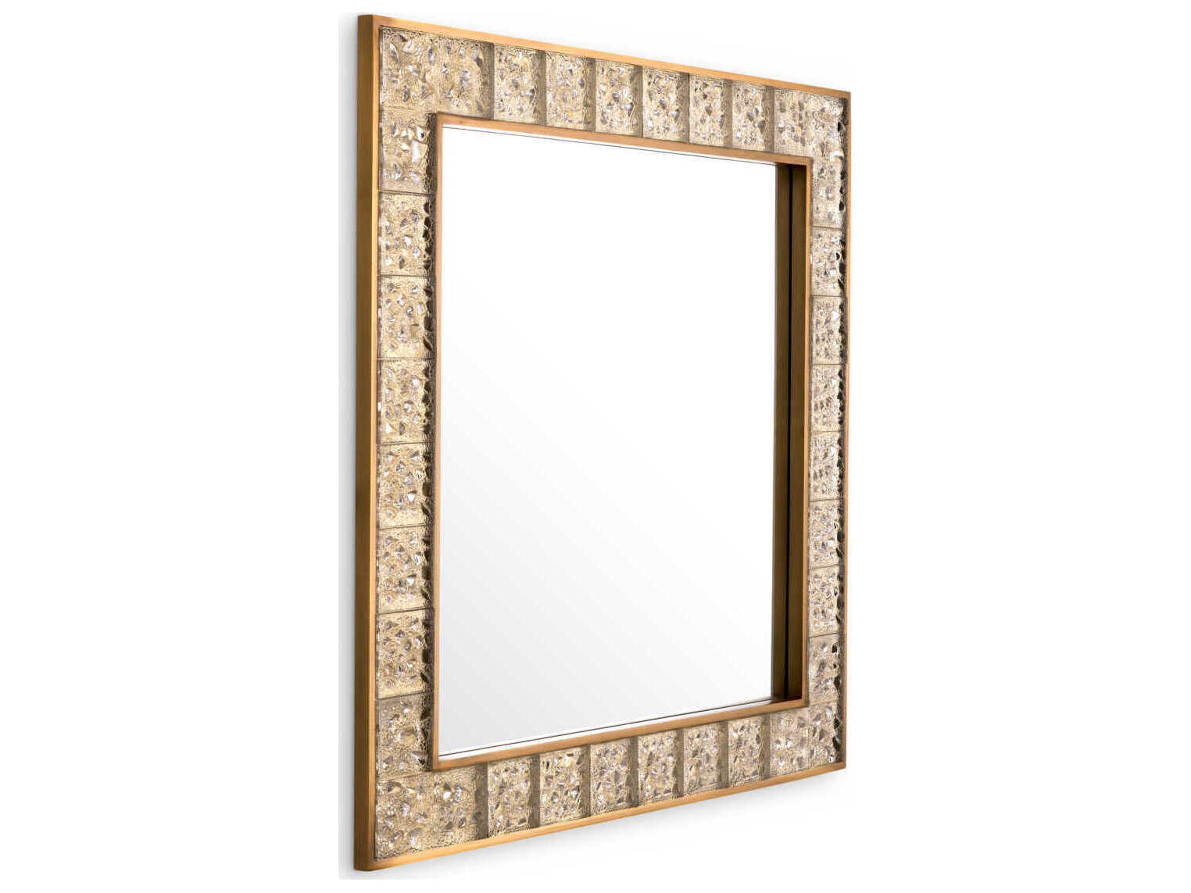 Eichholtz Mellot Square Vintage Brass Mirror