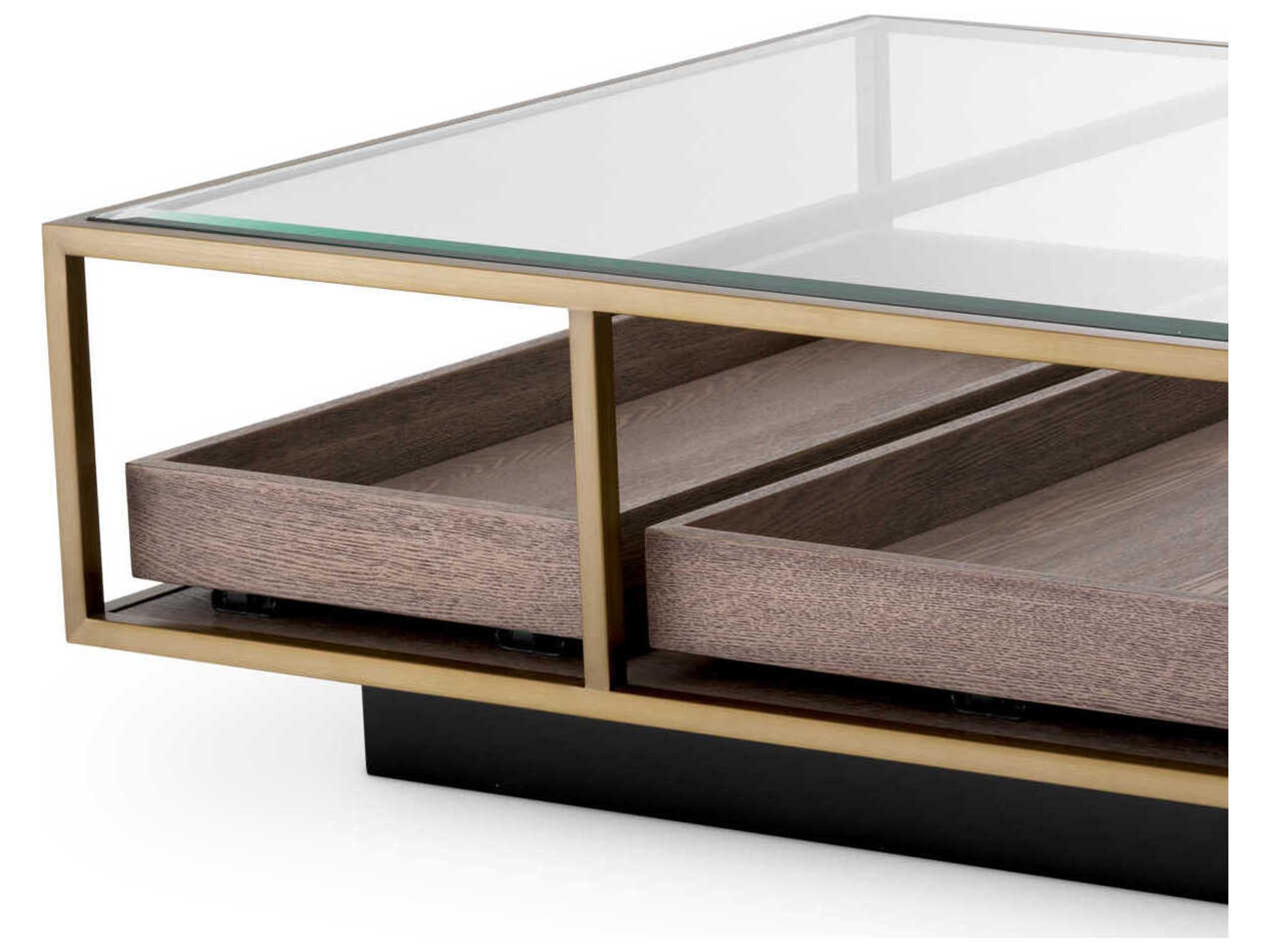 Eichholtz Roxton Brushed Brass Coffee Table