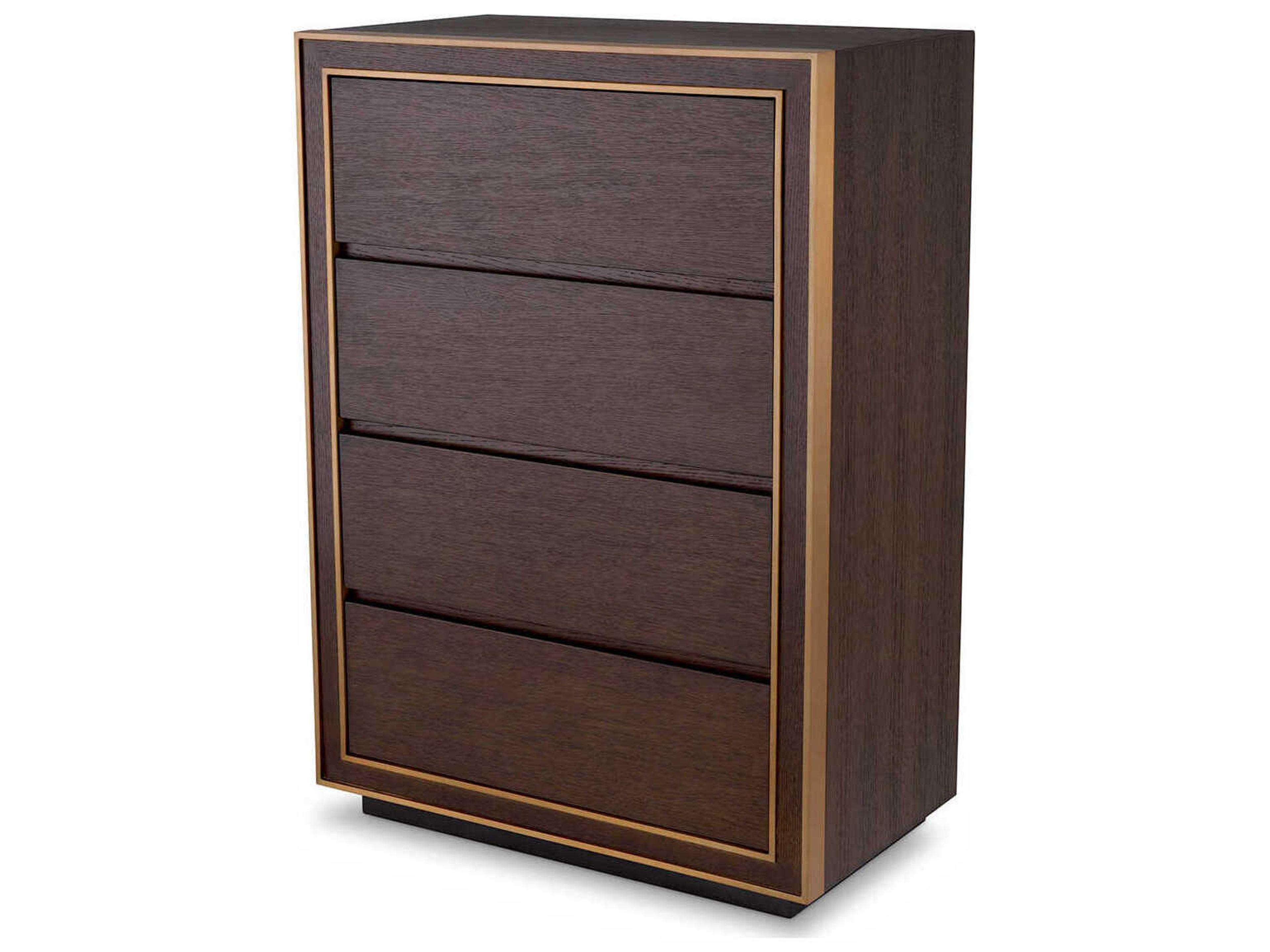 Dresser Camelot Tall Brown Oak Veneer Drawer