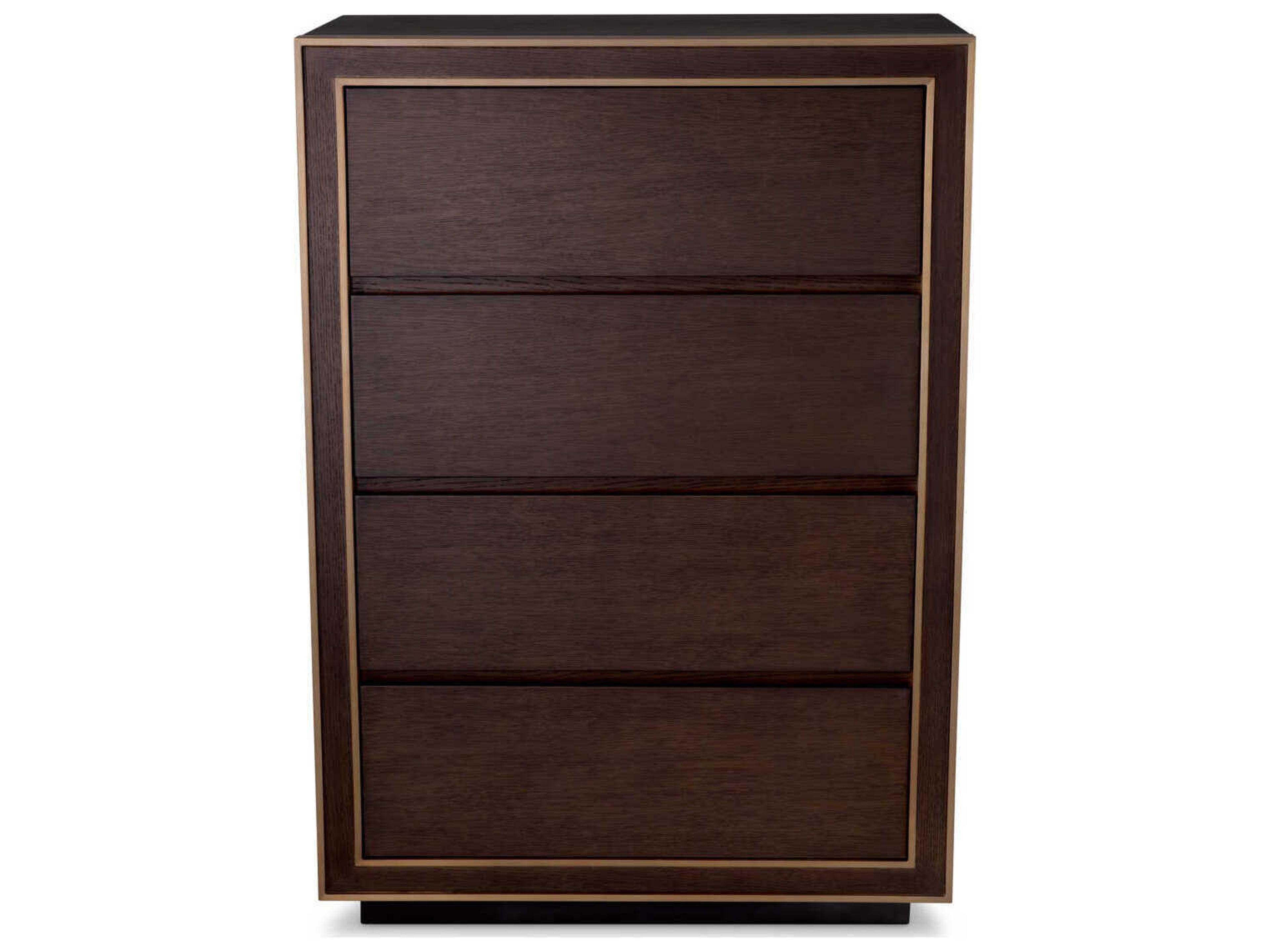 Eichholtz Dresser Camelot Tall Brown Oak Veneer Drawer
