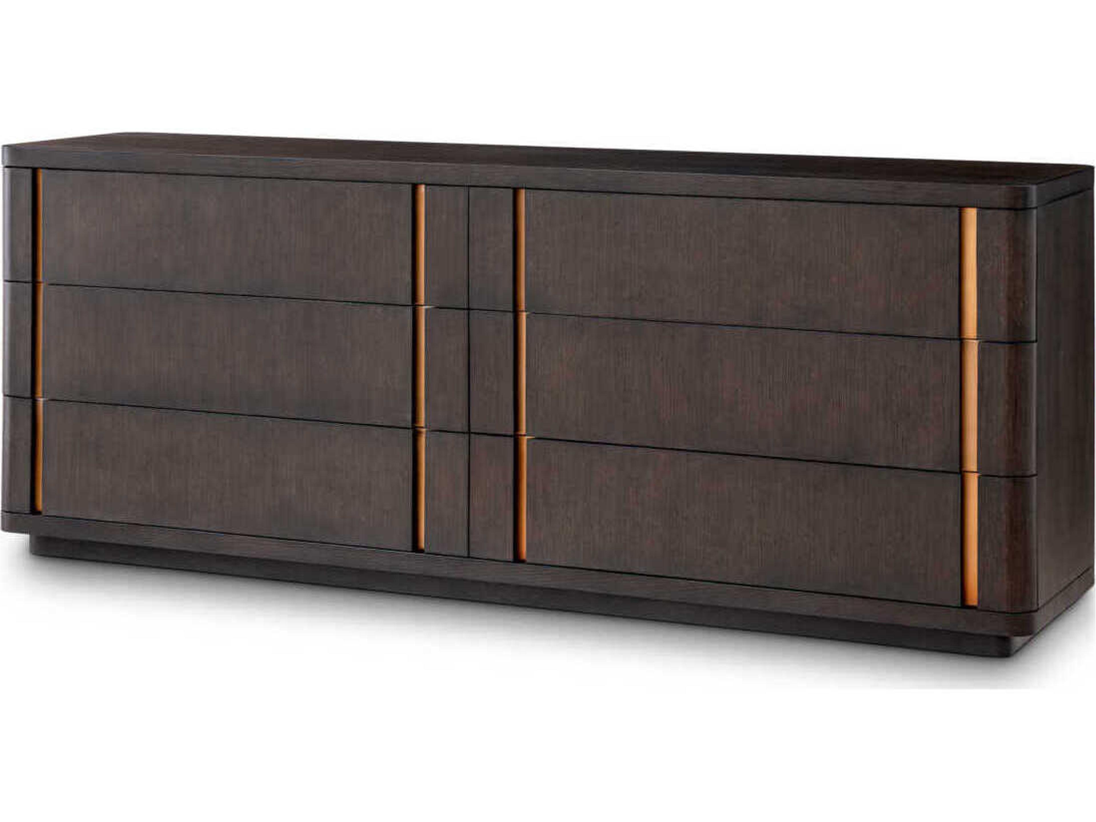 Dresser Modesto L Mocha Oak Veneer Drawer