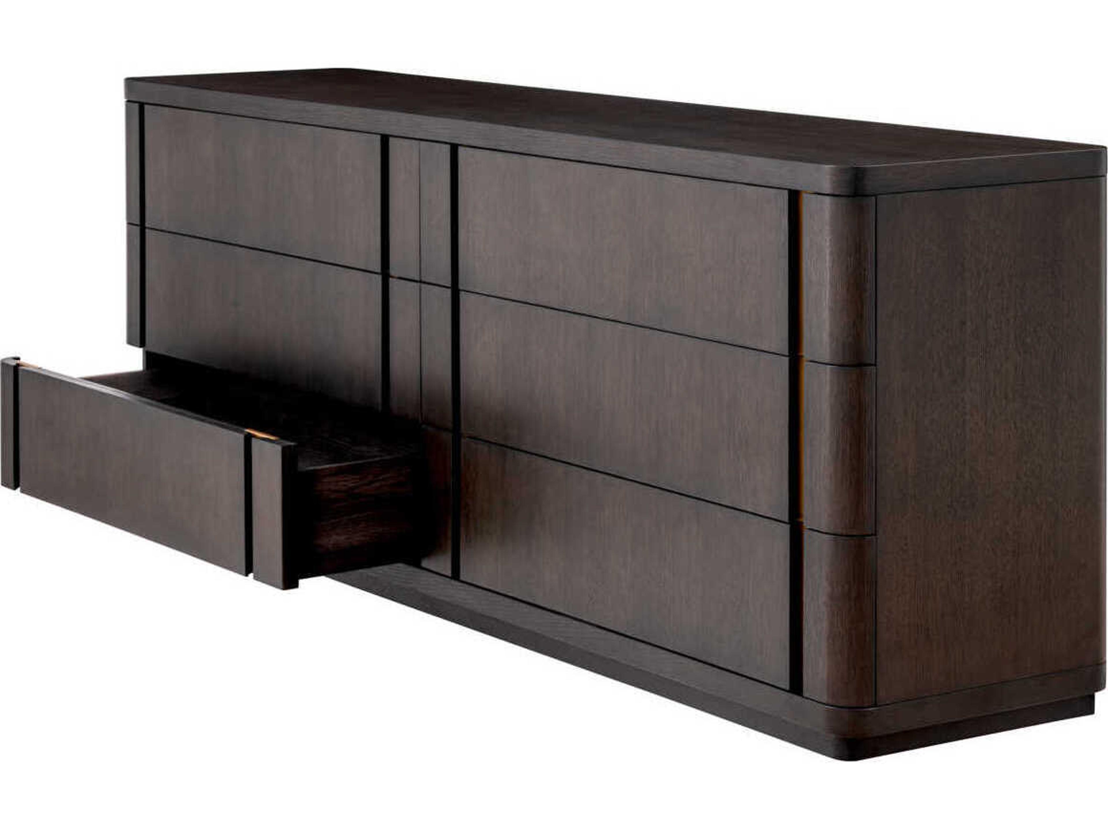 Eichholtz Dresser Modesto L Mocha Oak Veneer Drawer