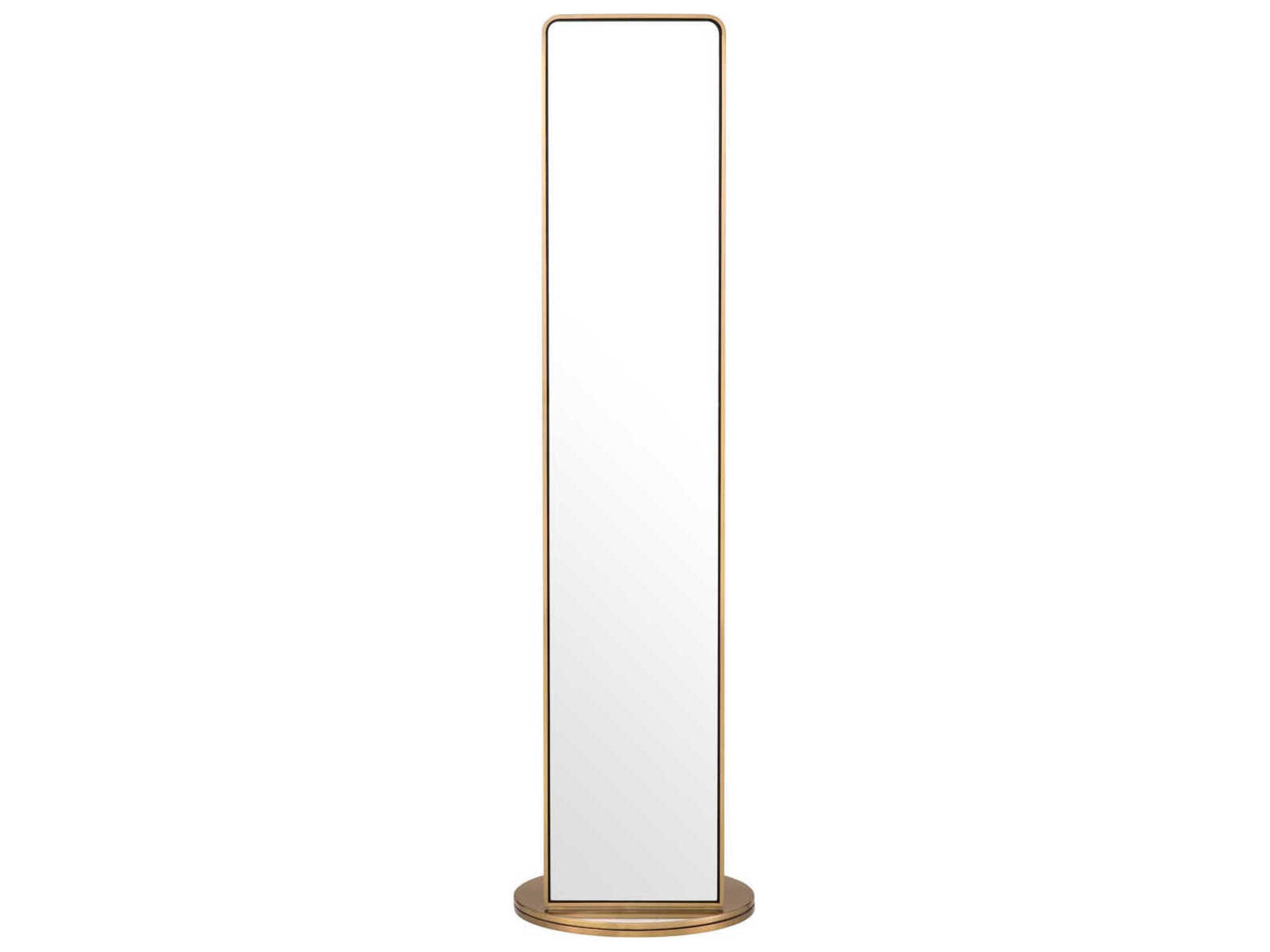 Eichholtz Mirror Novo With Coatrack Brushed Brass Floor