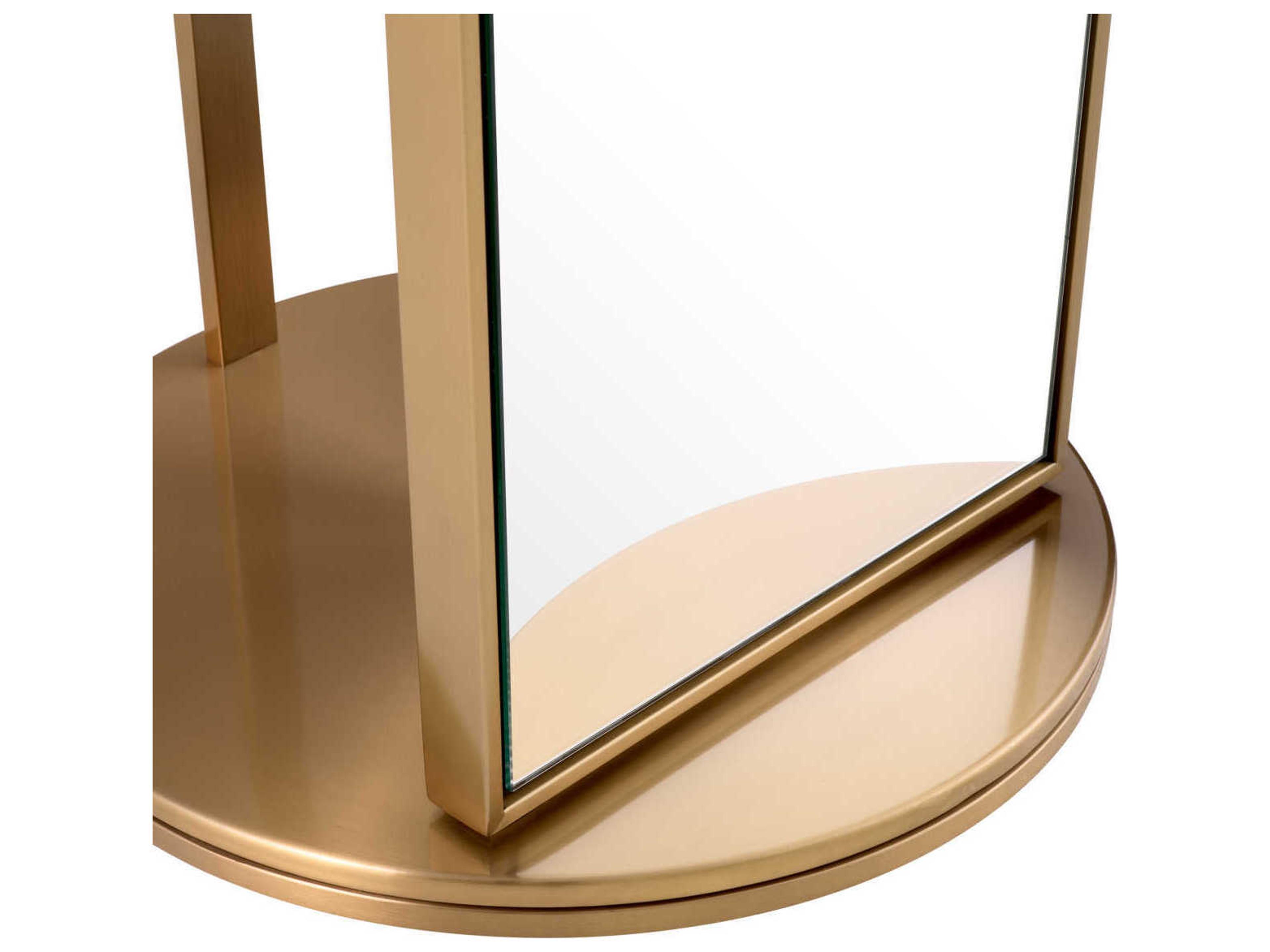 Eichholtz Mirror Novo With Coatrack Brushed Brass Floor