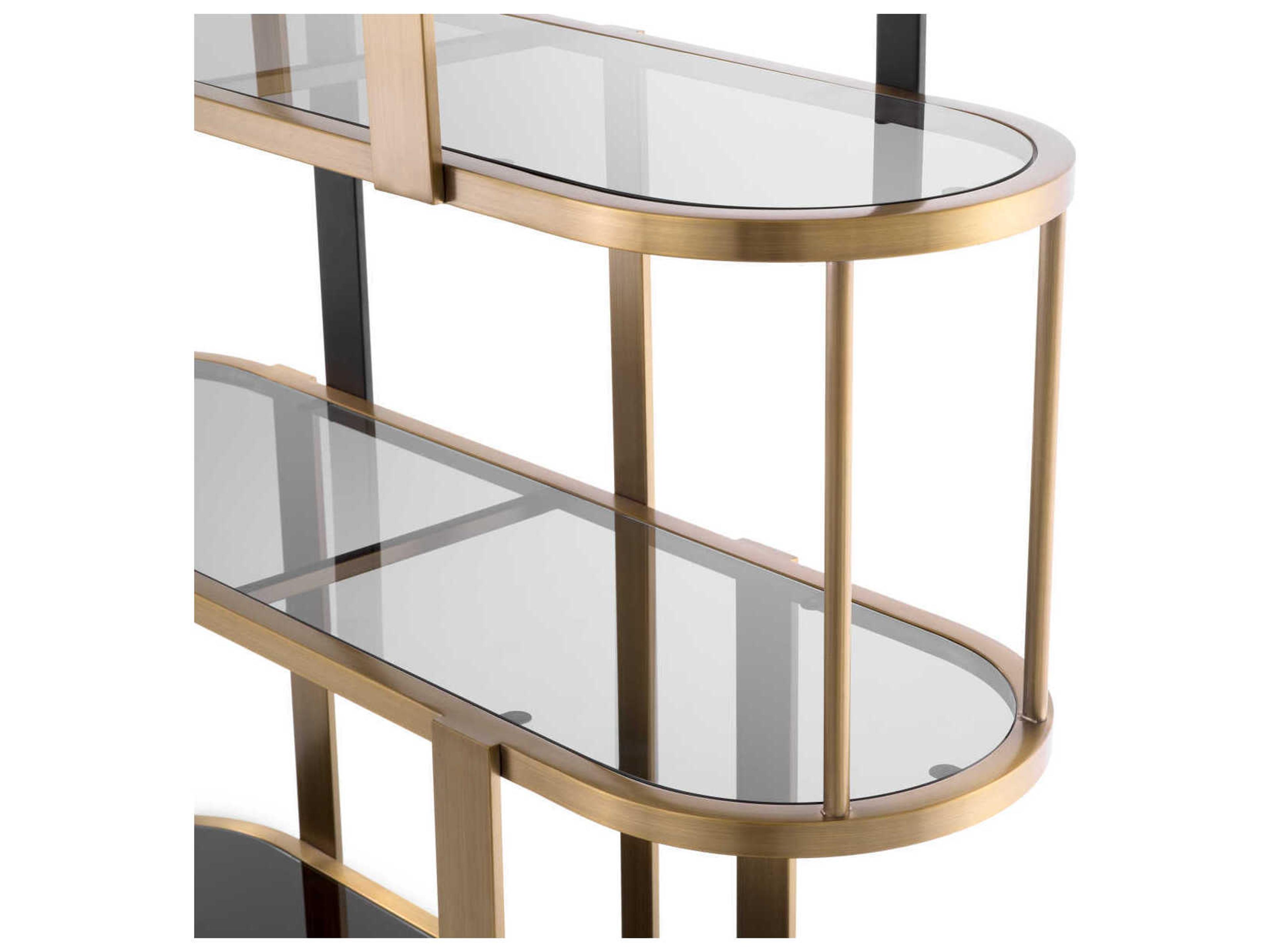 Eichholtz Clio Round Brushed Brass Cabinet