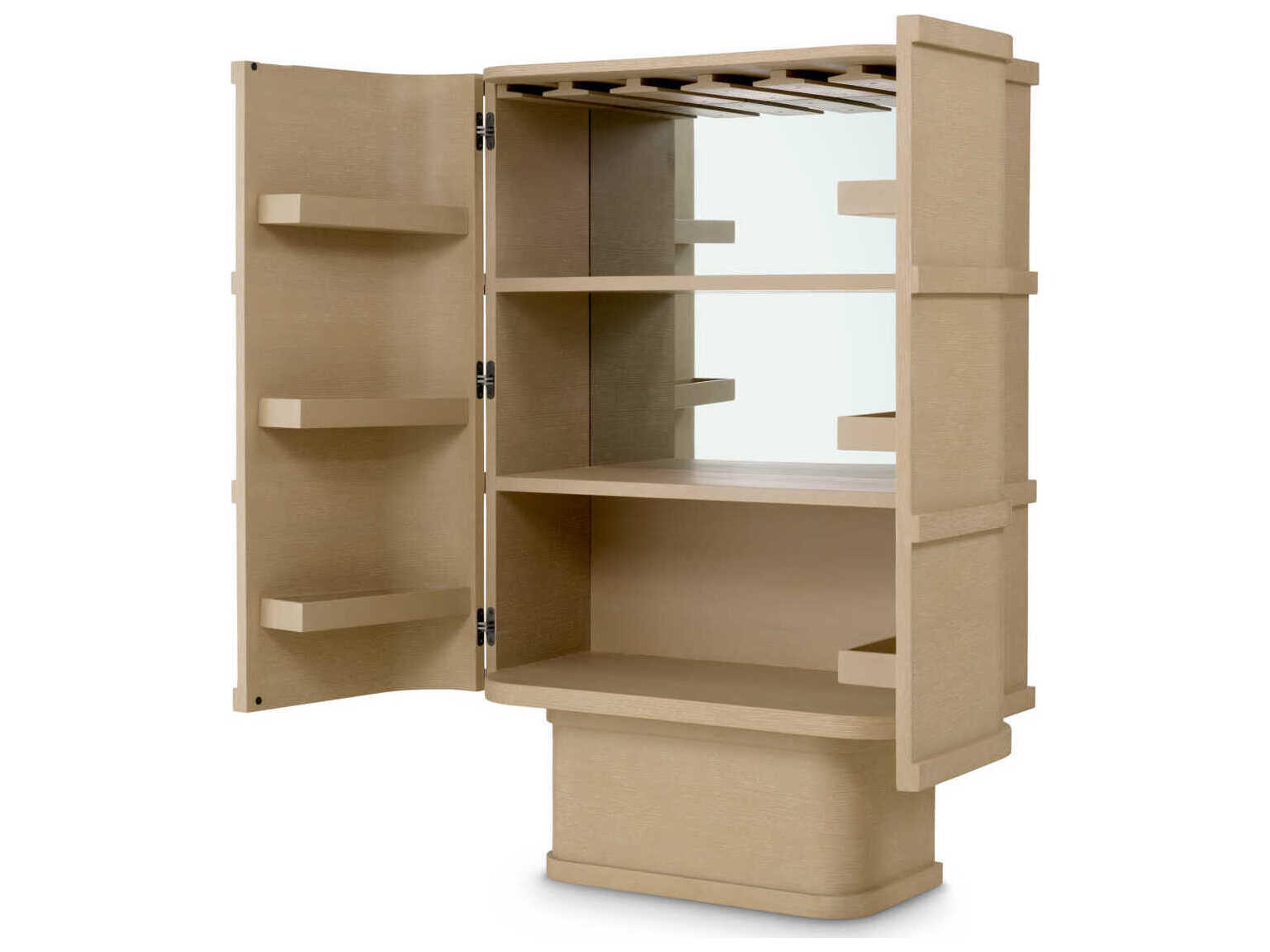 Eichholtz Cabana Washed Oak Veneer Bar Cabinet