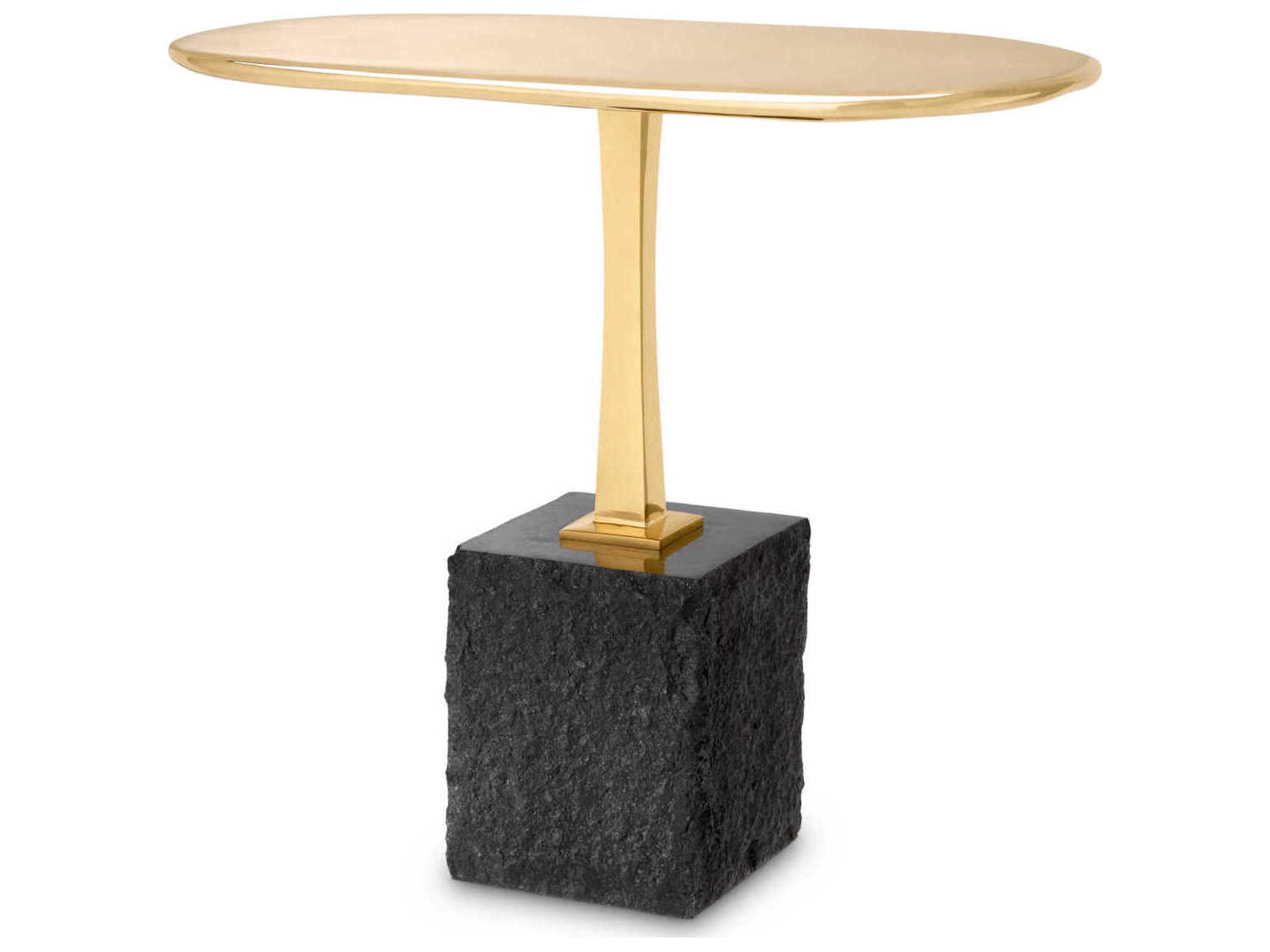 Kayan L Polished Brass Side Table