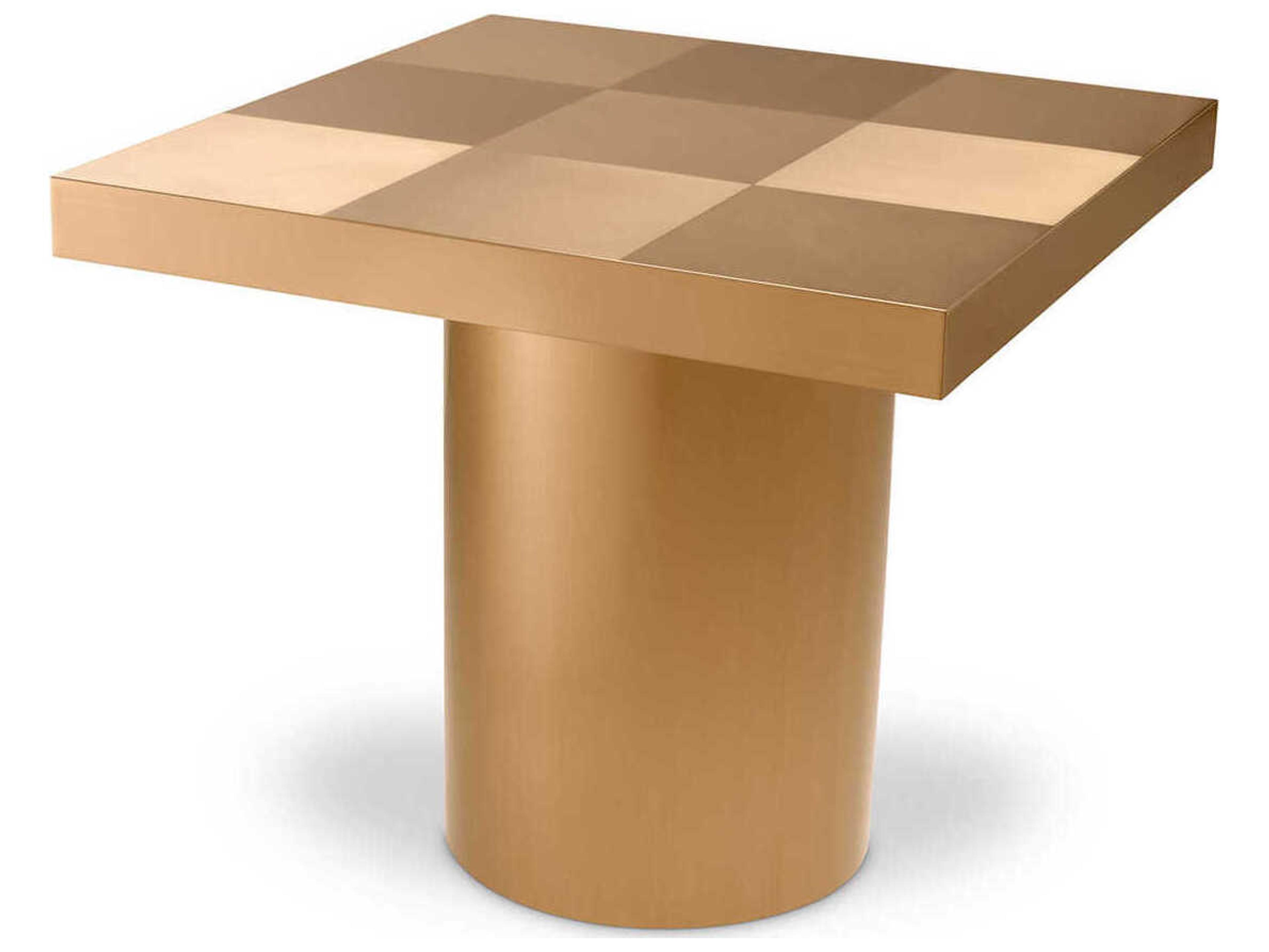 Laporte Brushed Brass Side Table